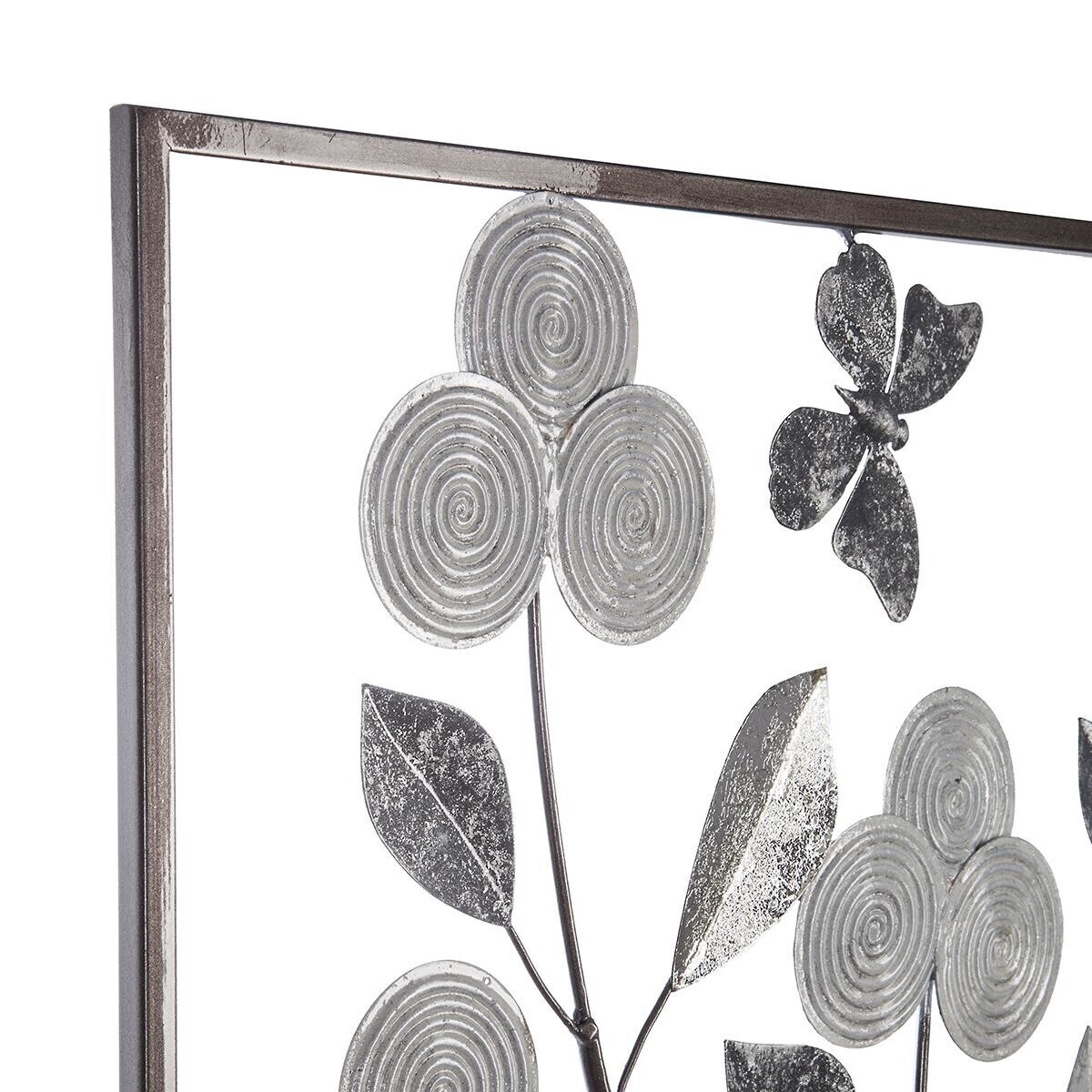 Wall decoration"Fiore" Silver, 50x50 cm