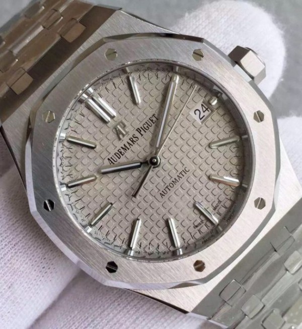 Replica Audemars Piguet JF Royal Oak 37mm 15450 Gray Dial SS Bracelet A3120 - Top club