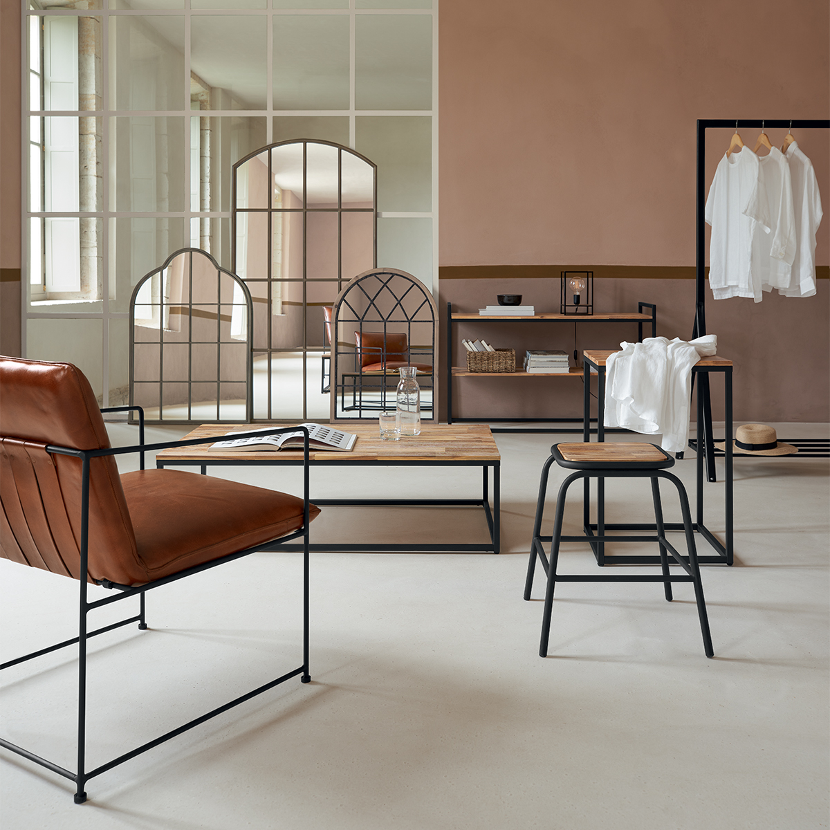 Stool "Edena" Acacia