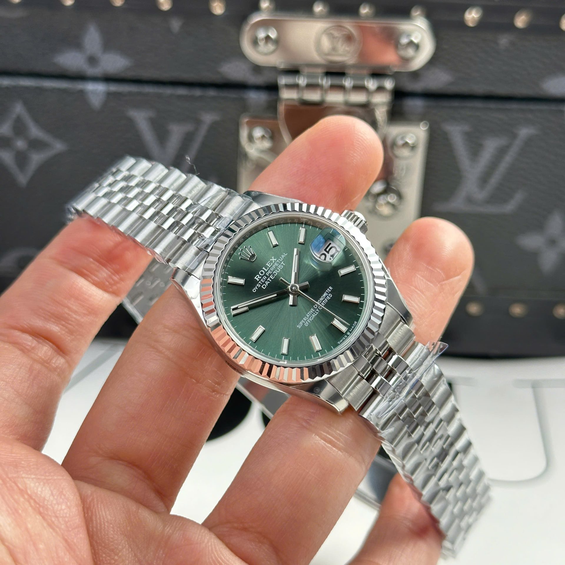 Rolex DateJust Replica Watch Dial Green Jubilee Strap THB Factory 31mm - Top club