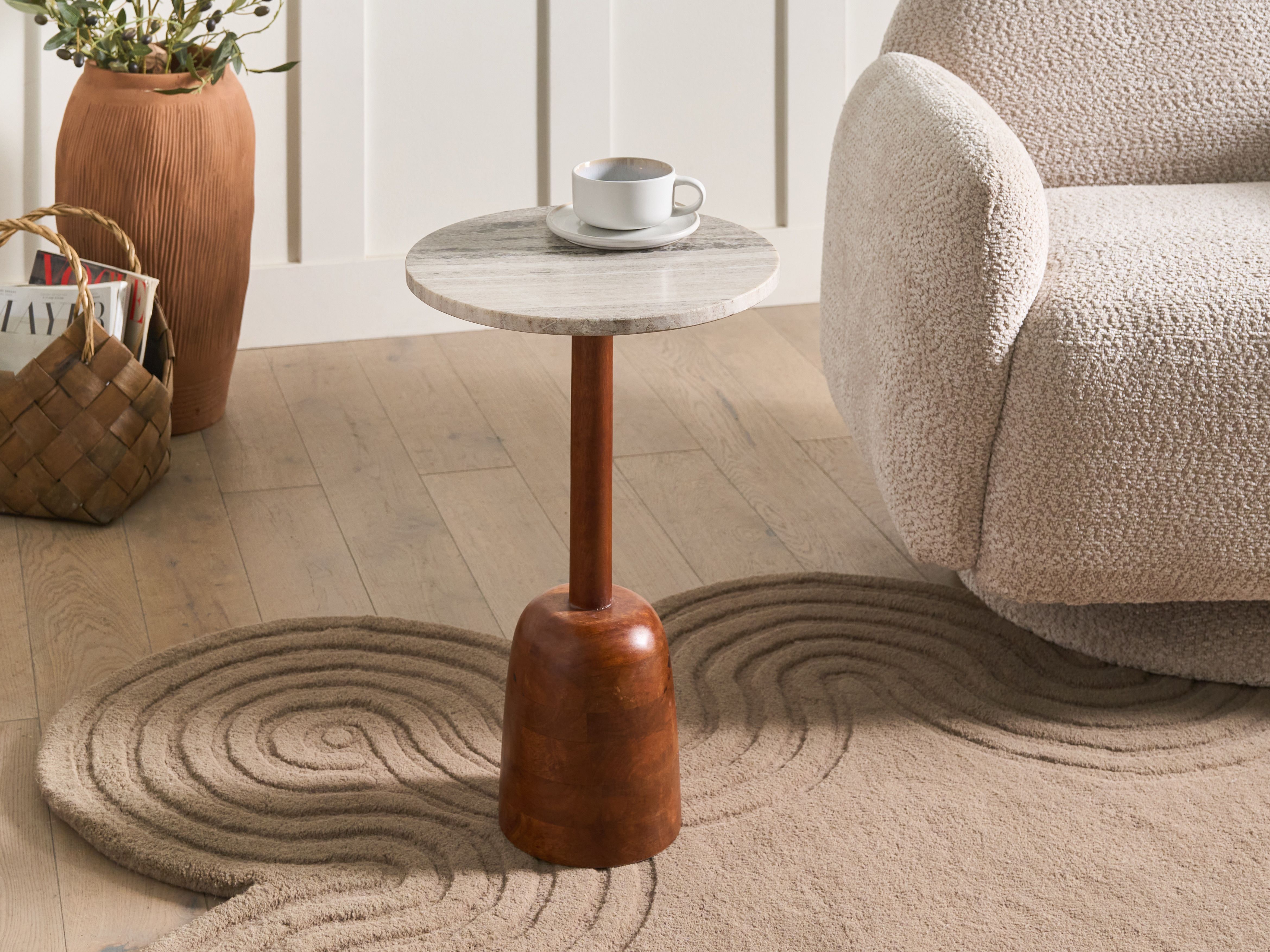 Side Table HARTWELL Mango Wood Brown