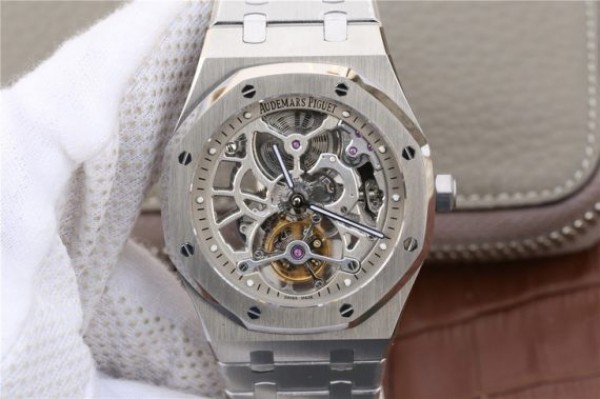 Replica Audemars Piguet Royal Oak Tourbillon Extra-Thin Openworked SS Skeleton Dial SS Bracelet - Top club