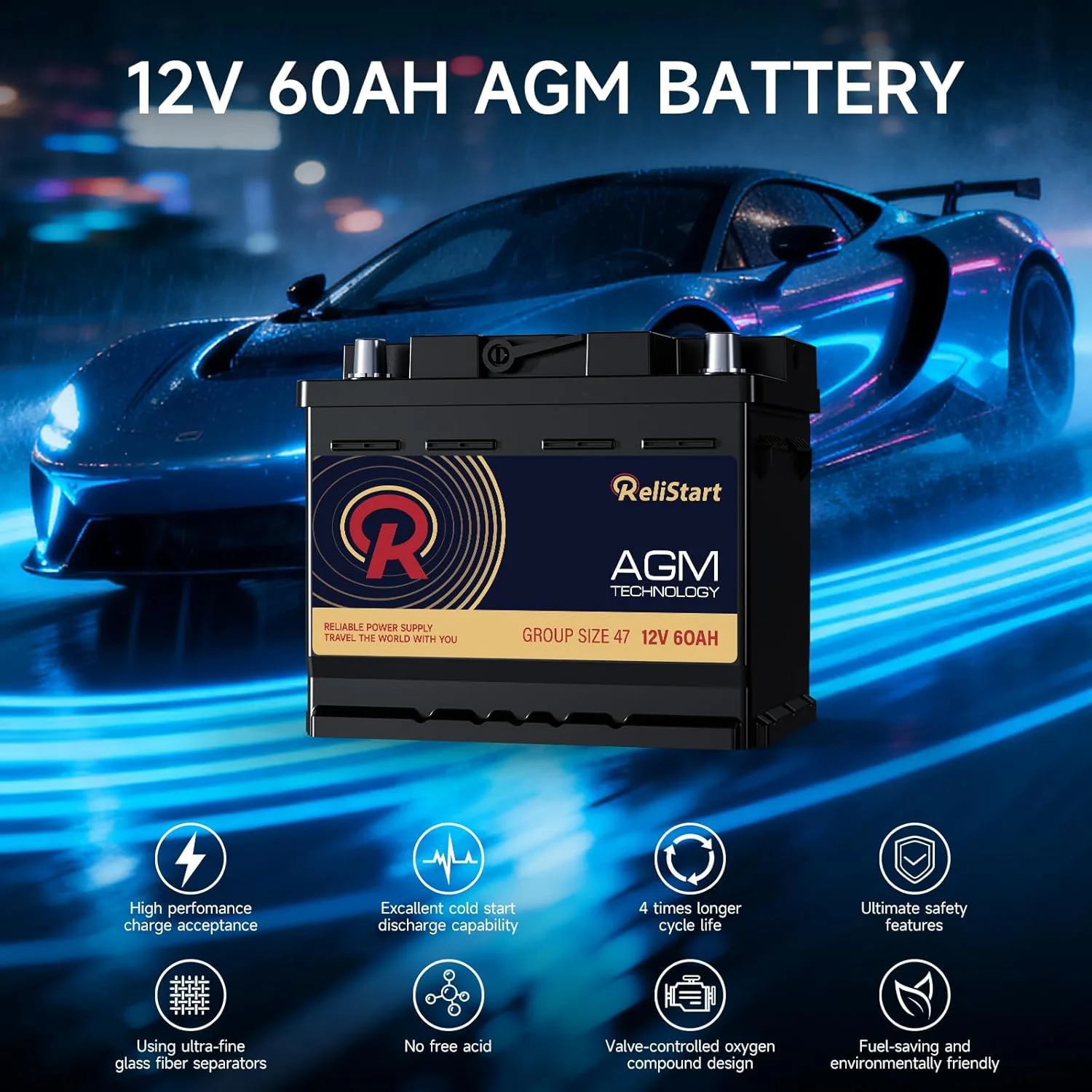 Relistart AUX14 Auxiliary Battery, 12V 14Ah AGM Battery, 200CCA, Rechargeable AGM Car Battery, Maintenance Free 36 Months Warranty - Image 15