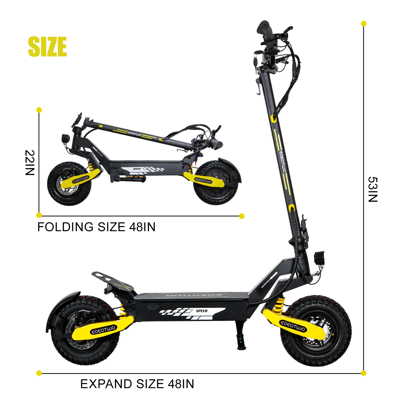Off Road Electric Scooter for Adults, 1200W Motor Fast E Scooter, Up to 28MPH Top Speed & 20Miles Long Range, 11" Off-Road Tires, 330lbs MAX Load, Foldable - Image 24