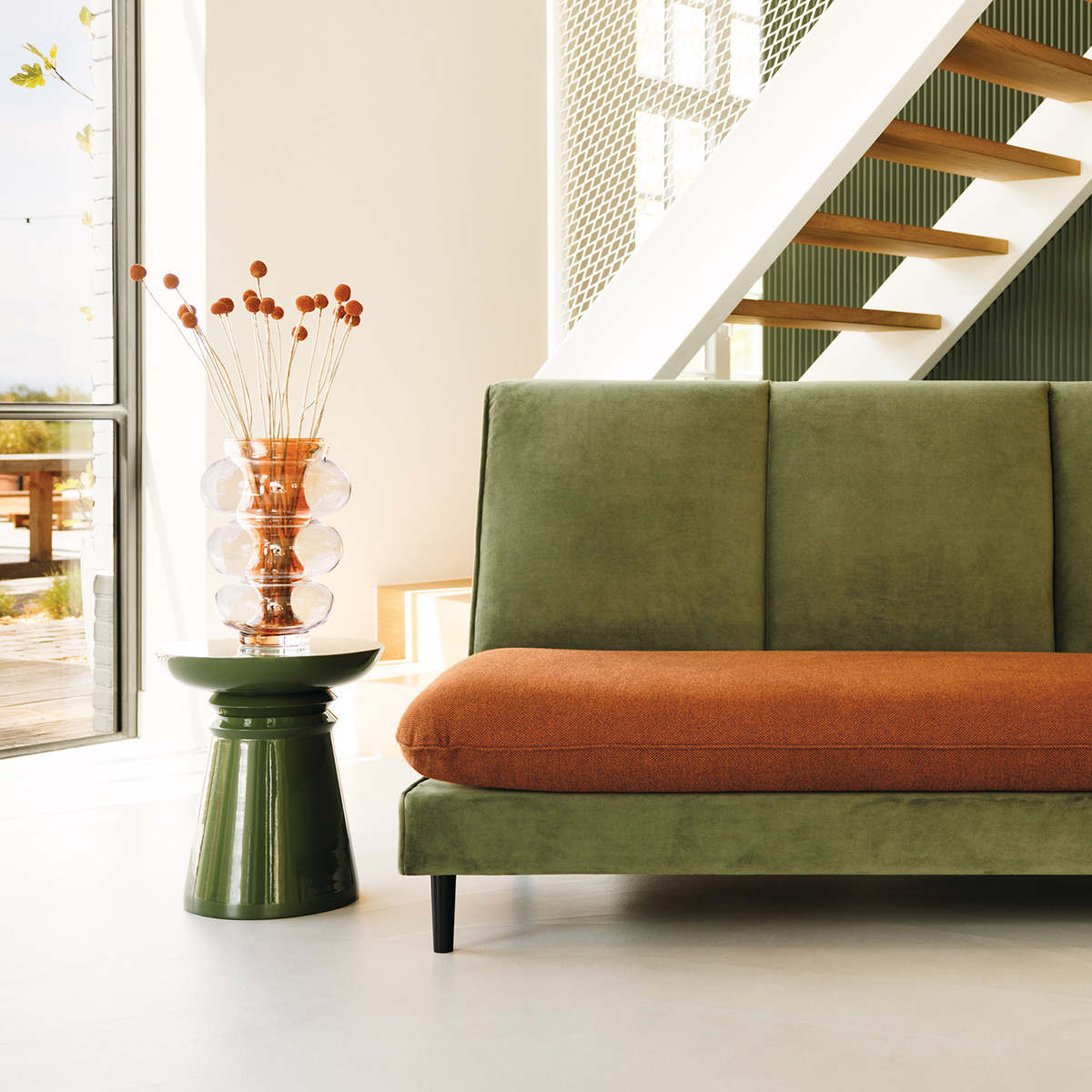 Vase "Double" Atmosphera x matali crasset Glass, Amber, H.36 cm