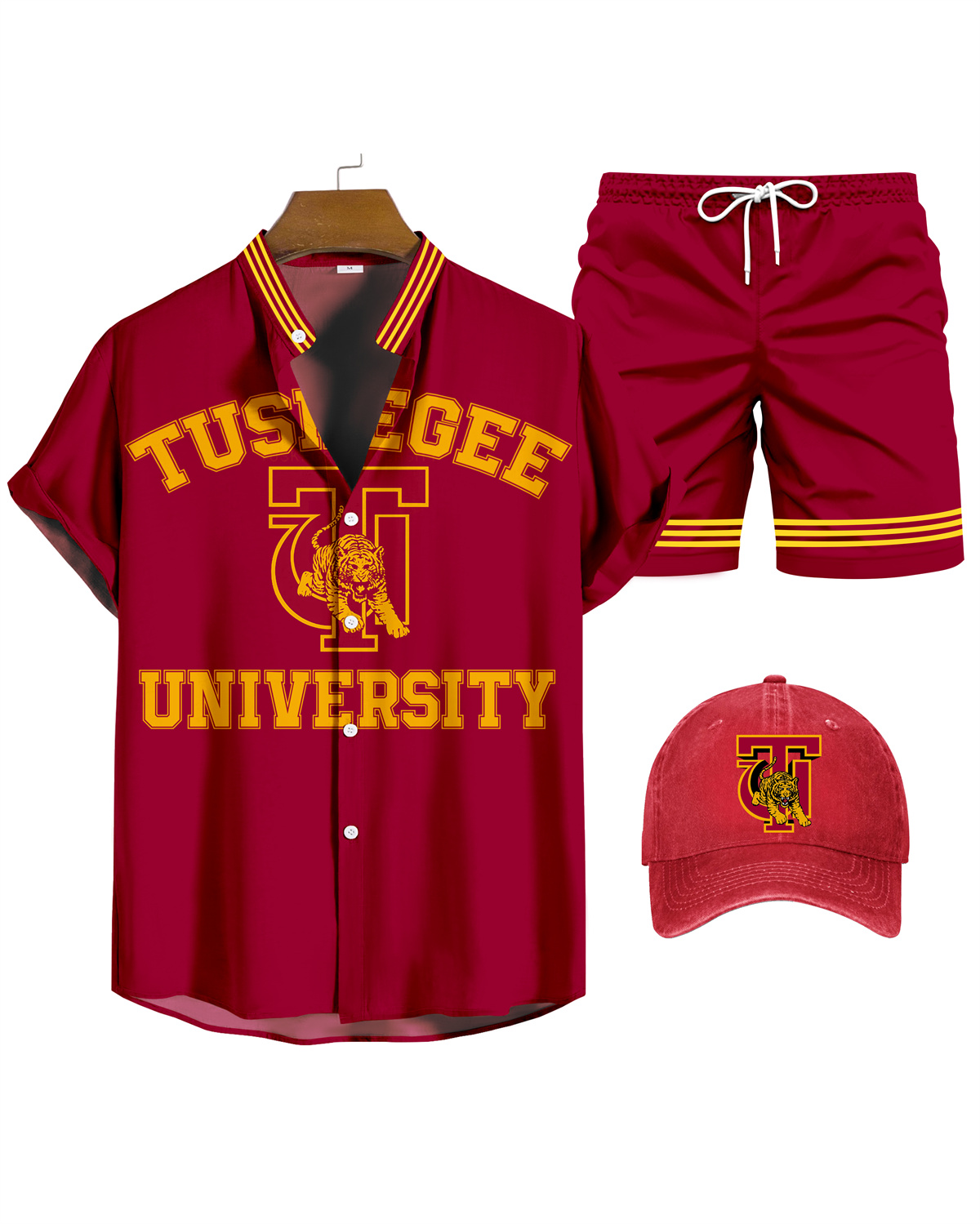Tuskegee University Shirt Three-Piece Set 076