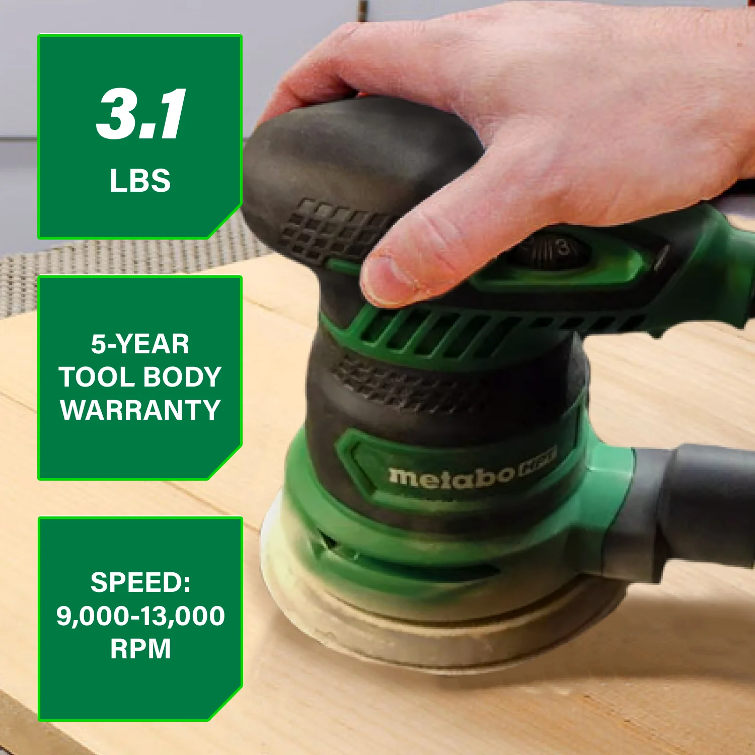 Metabo HPT SV13YSTM 5 Inch Variable Speed Random Orbit Finishing Sander