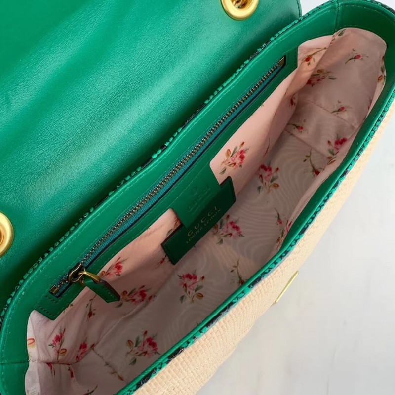 Replica Gucci Online Exclusive Gg Marmont Raffia Small Shoulder Bag 4434971:1High-quality replica