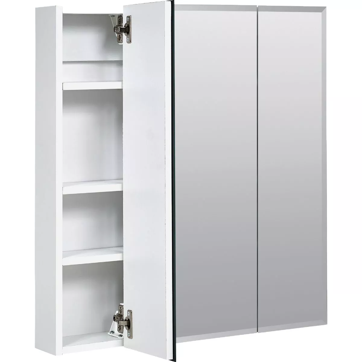 Zenith Frameless Beveled 23-5/8 In. W x 25-1/2 In. H x 4-1/2 In. D Tri-View Surface Mount Medicine Cabinet