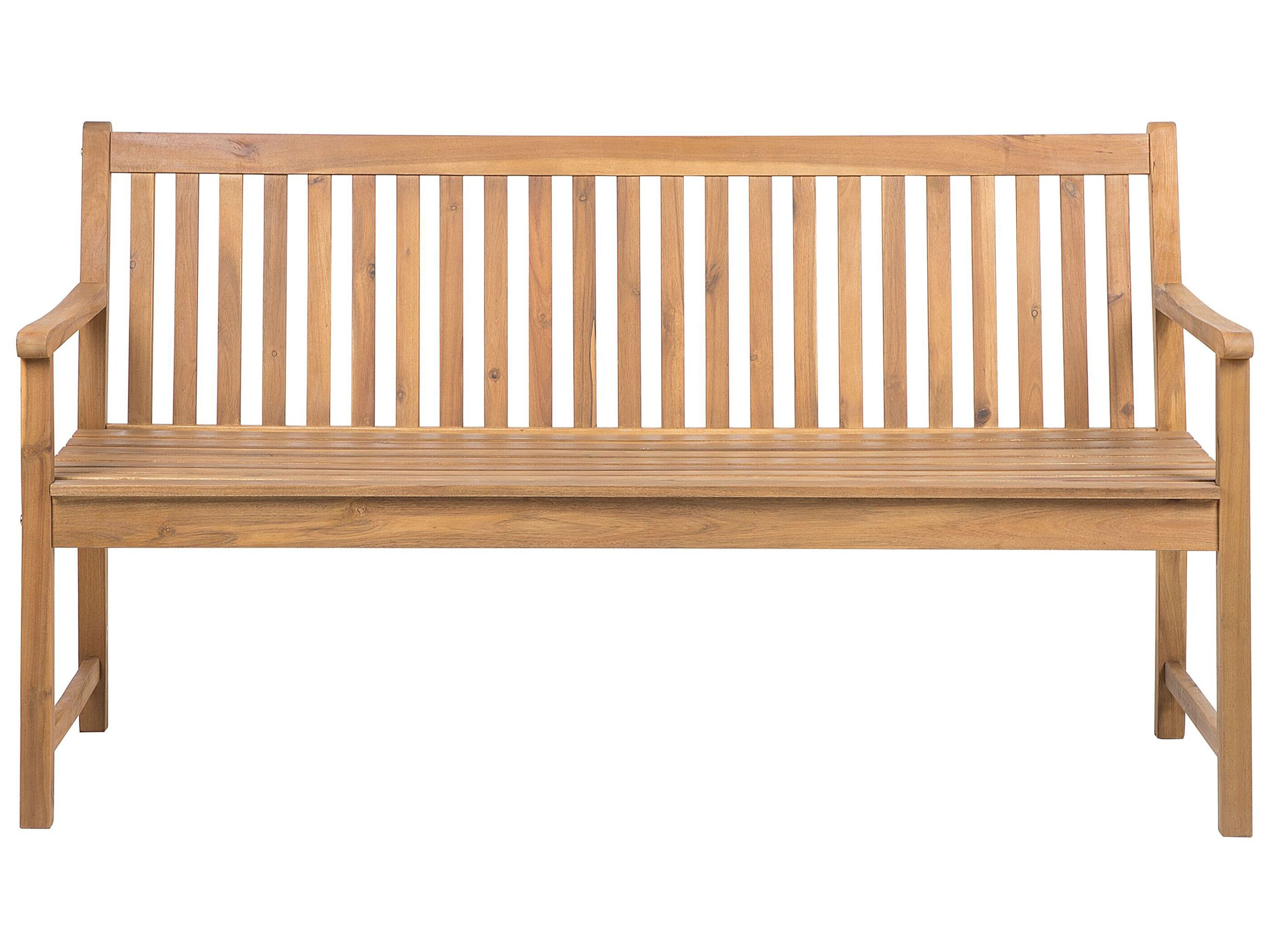 Garden Bench VIVARA 160 cm Certified Acacia Wood Light Brown