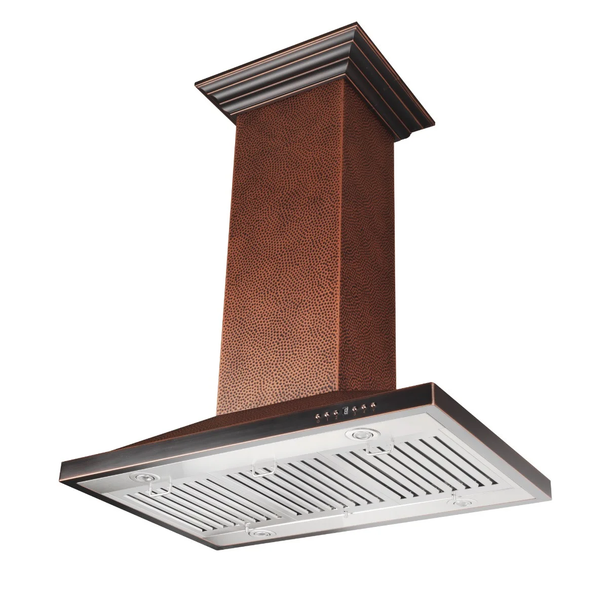 ZLINE 30 in. Designer Series Hand Hammered Copper Island Mount Range Hood (8GL2Hi-30)