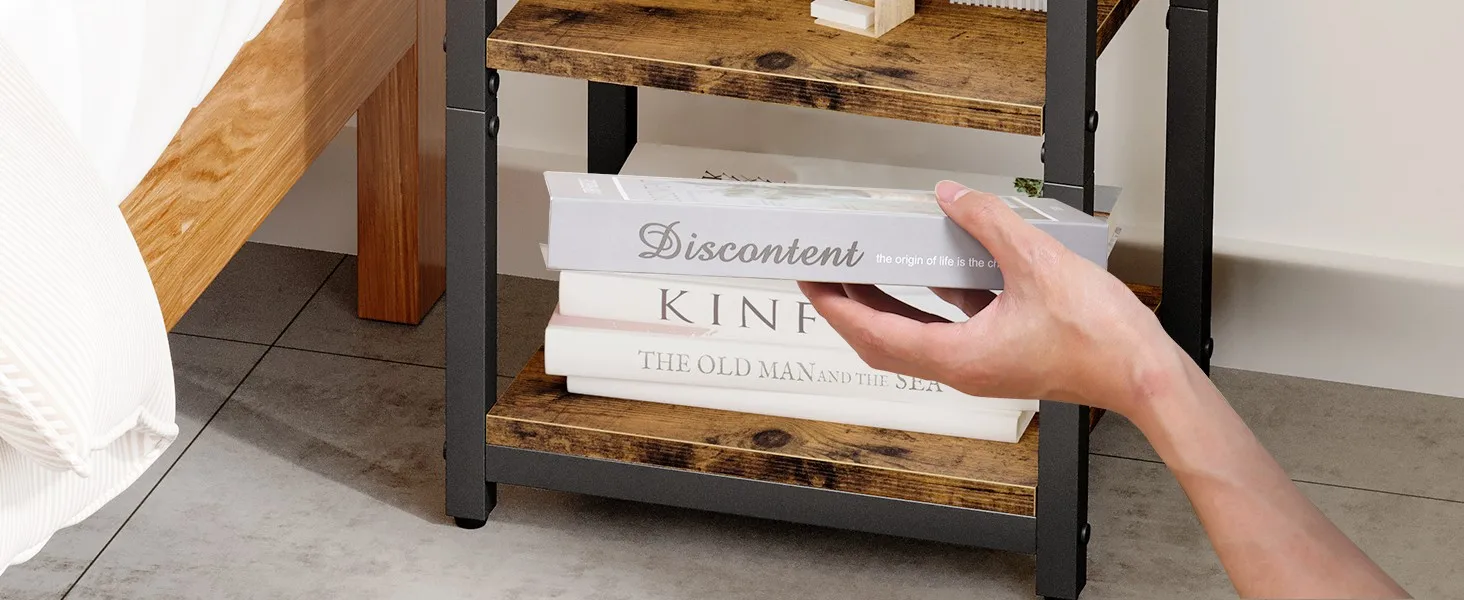 Bottom Shelf Storage Space and Books Organization