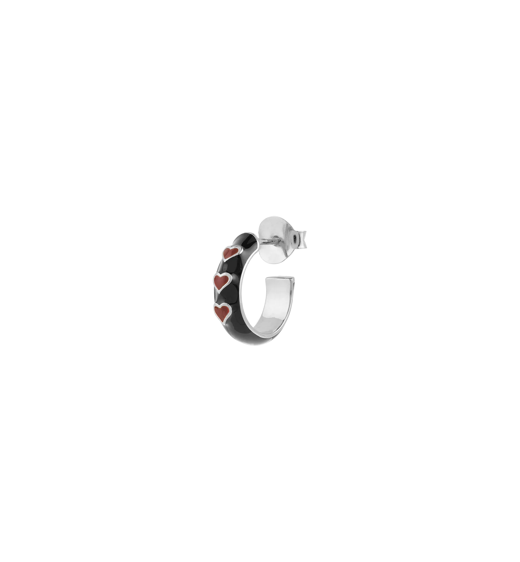 Single Queen of Hearts Hoop Earring