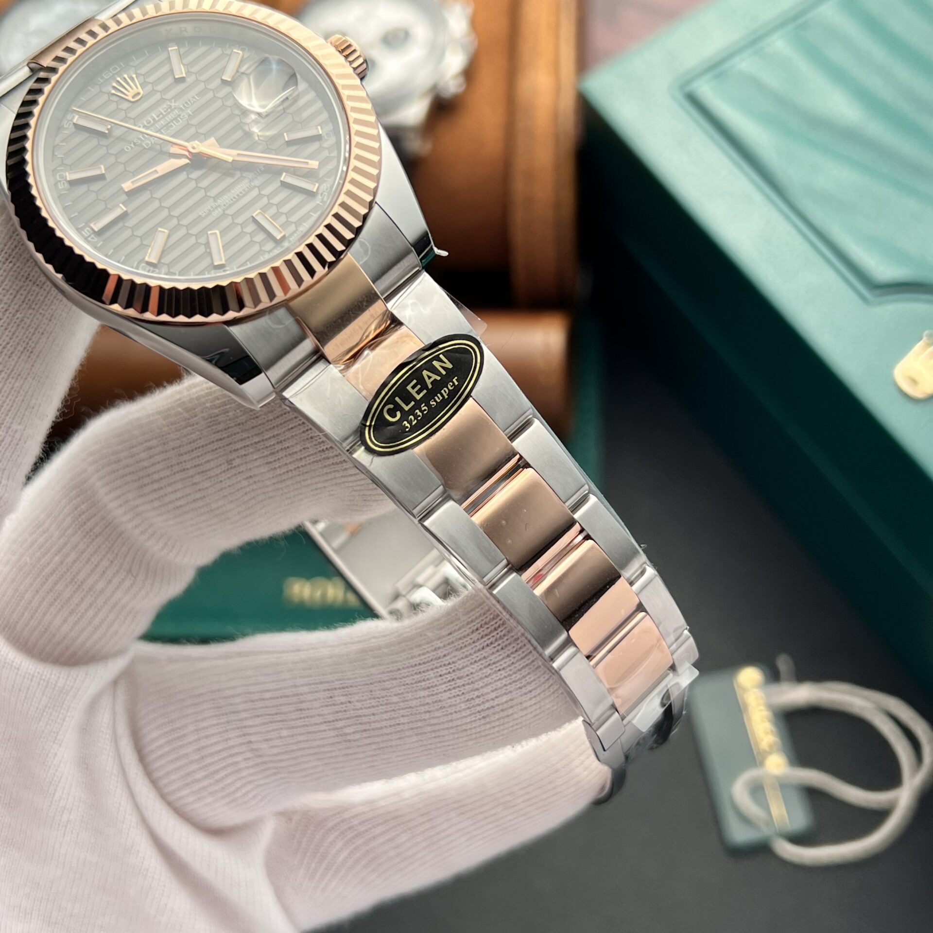 Rolex DateJust 126331 Replica 1:1 Watch Gray Dial Oyster Strap Clean Factory 41mm - Elite Watch Atelier