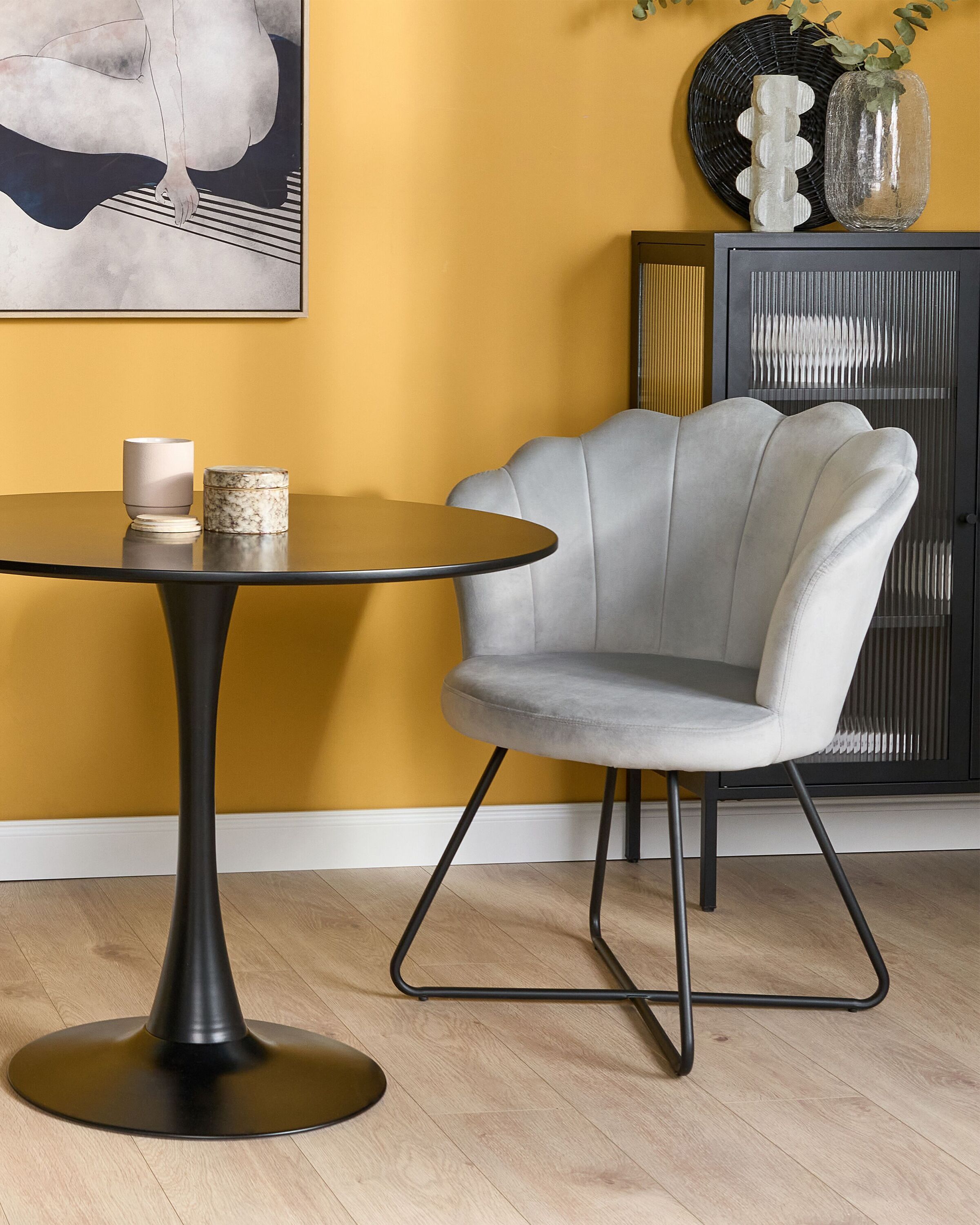 Armchair LOVELOCK Velvet Grey
