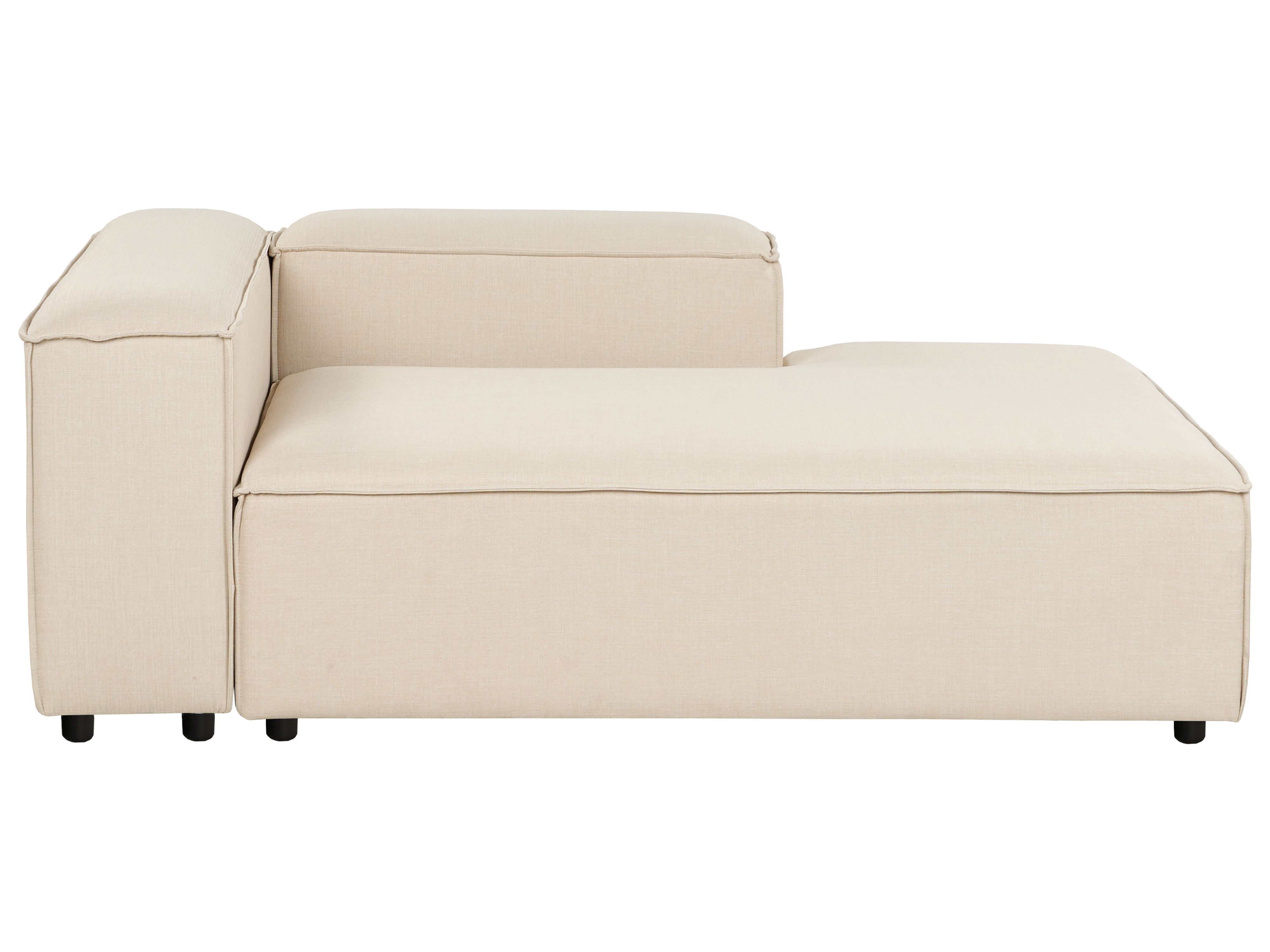 Left-Hand Chaise Lounge ARDAL Fabric Beige