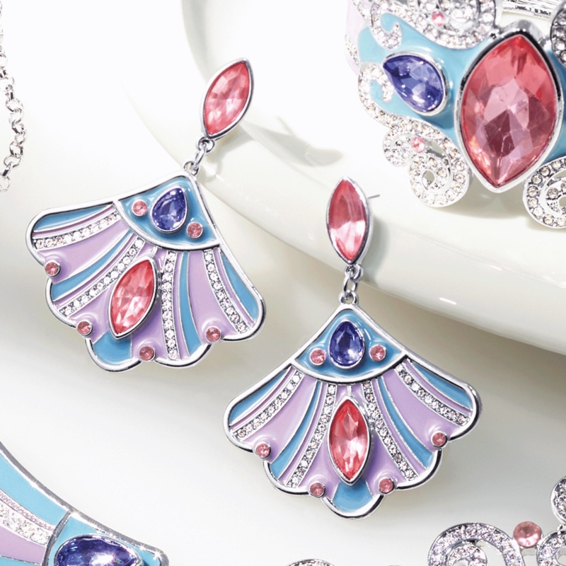 Crystal/Enamel Earrings - MIDNIGHT VELVET CATALOG