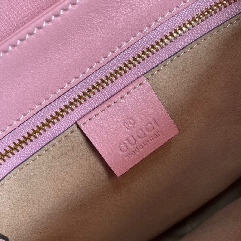 Replica Gucci Horsebit 1955 Small Shoulder Bag 602204 Red And Pink Leather1:1High-quality replica
