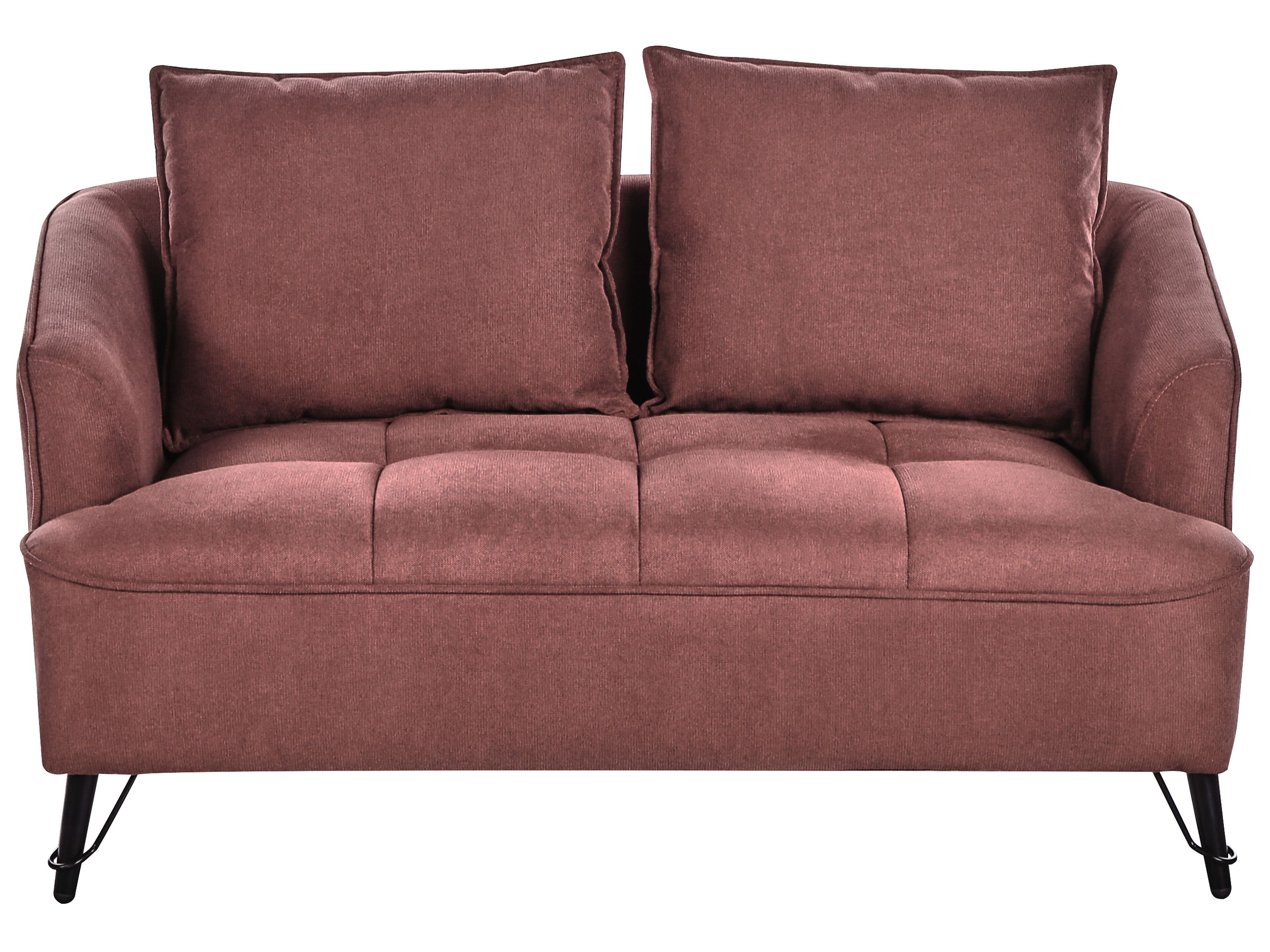 Sofa 2 Seater HOBRO Fabric Burgundy