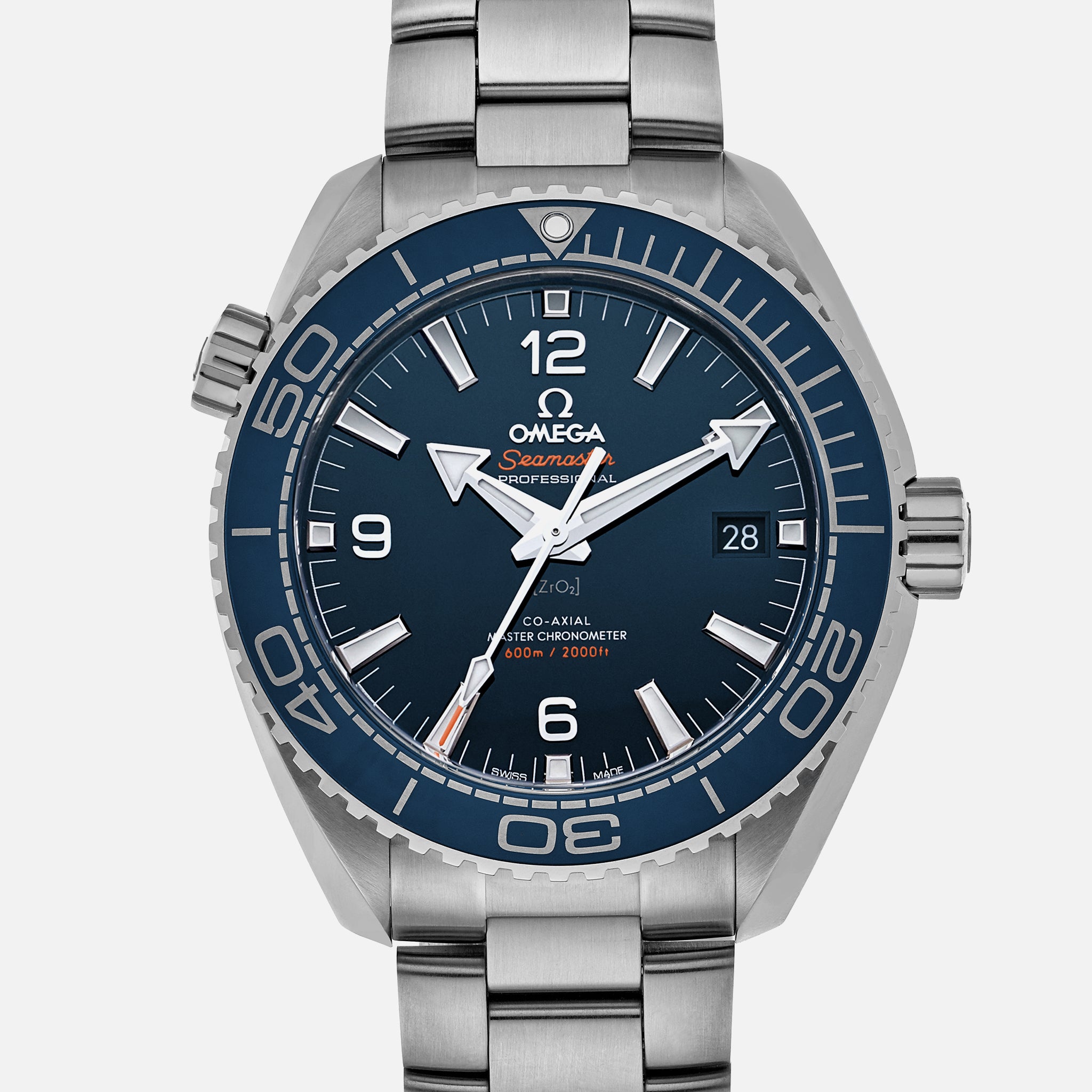 Seamaster Planet Ocean 600M Co-Axial Master Chronometer 43.5mm Blue Dial On Bracelet(1:1 replica) - Top club