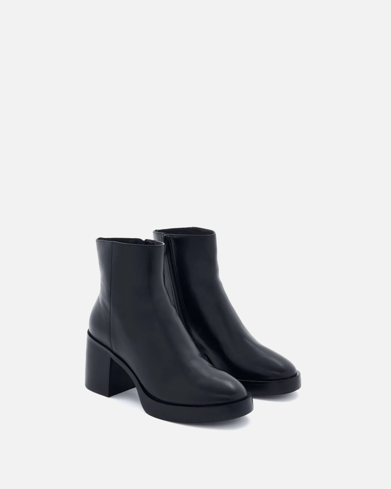 BOTTINES TEANNA NOIR - Bottines en cuir à talons