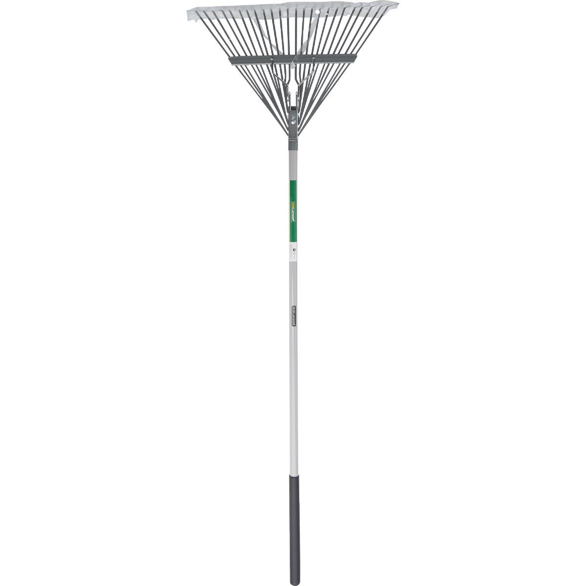 Best Garden 24 In. Steel Leaf Rake with 50 In. Fiberglass Handle (24-Tine)