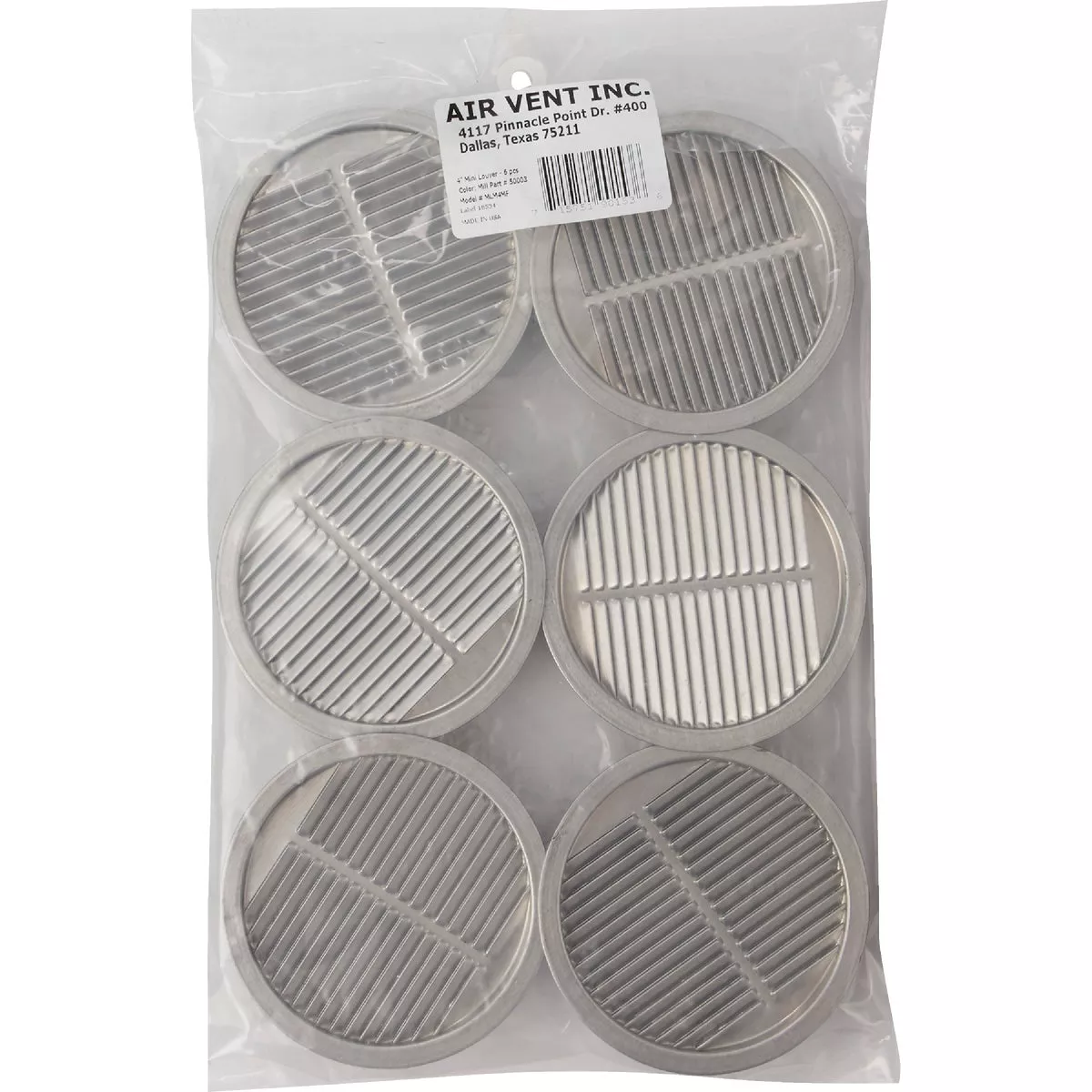 AirVent 4 In. Aluminum Mini Louver Soffit Vent (6 Count)