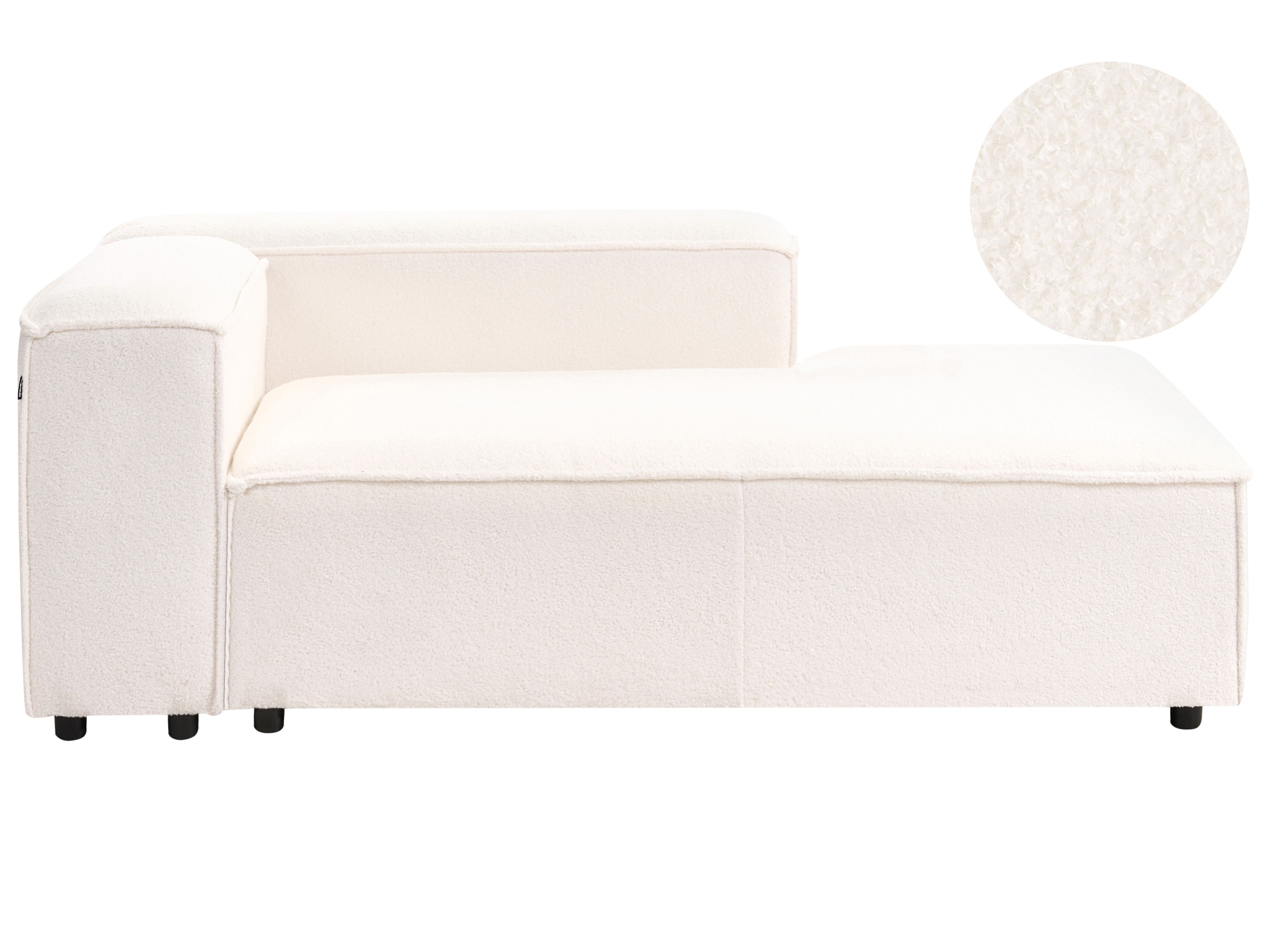 Left-Hand Chaise Lounge ARDAL Boucle Off-White