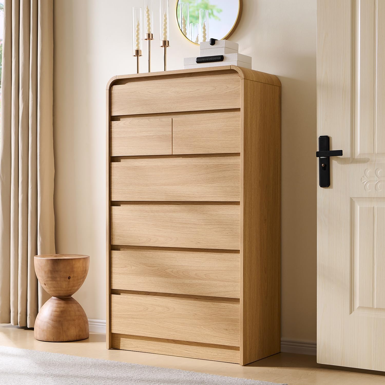Modern 7 Drawers Dresser for Bedroom, 55