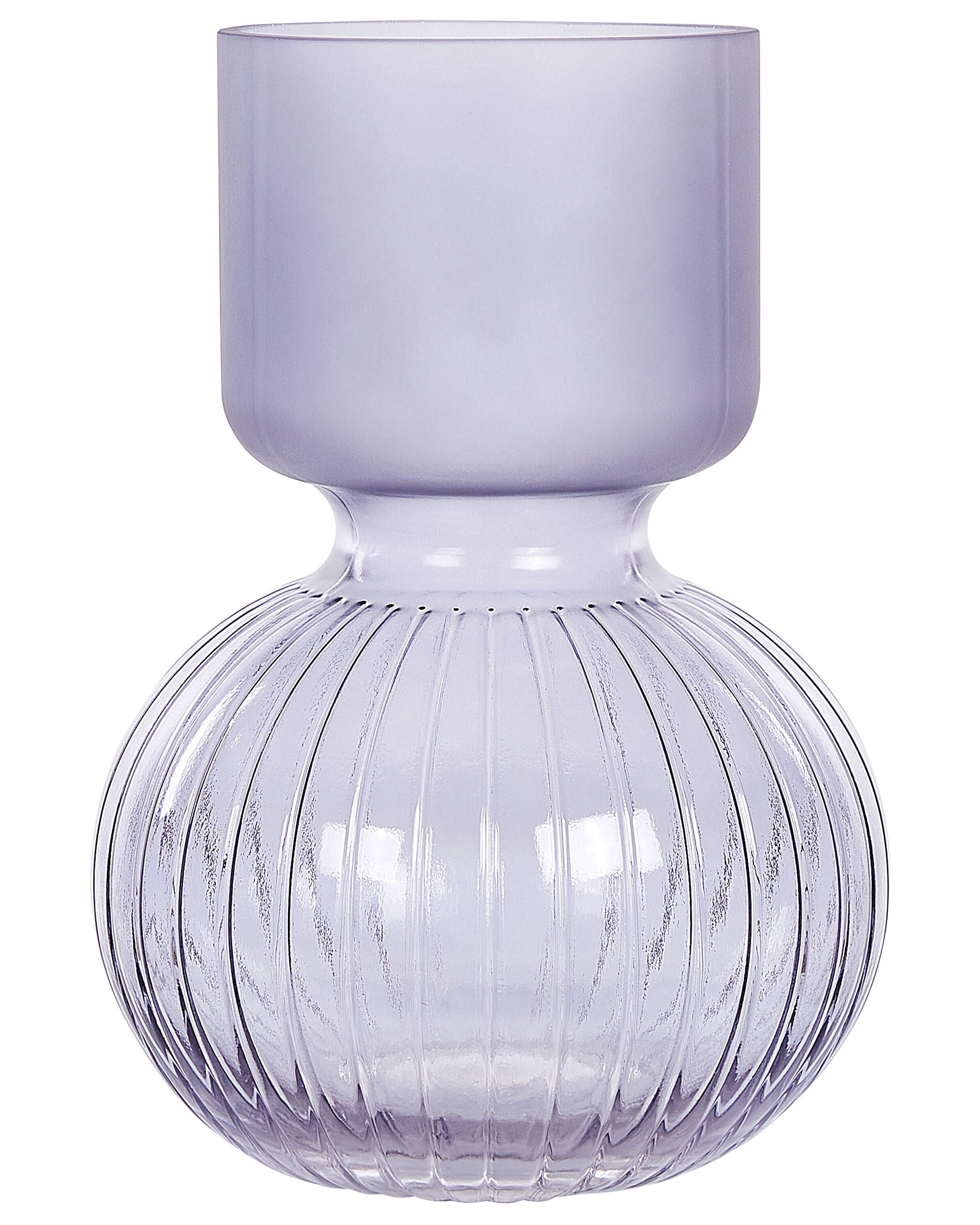 Flower Vase THETIDIO Glass 26 cm Violet