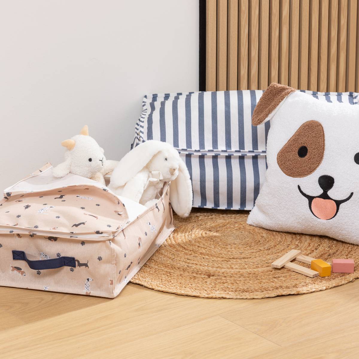 Set of 2 Children's Storage Covers "Zippy" L.22 cm, Multicolor