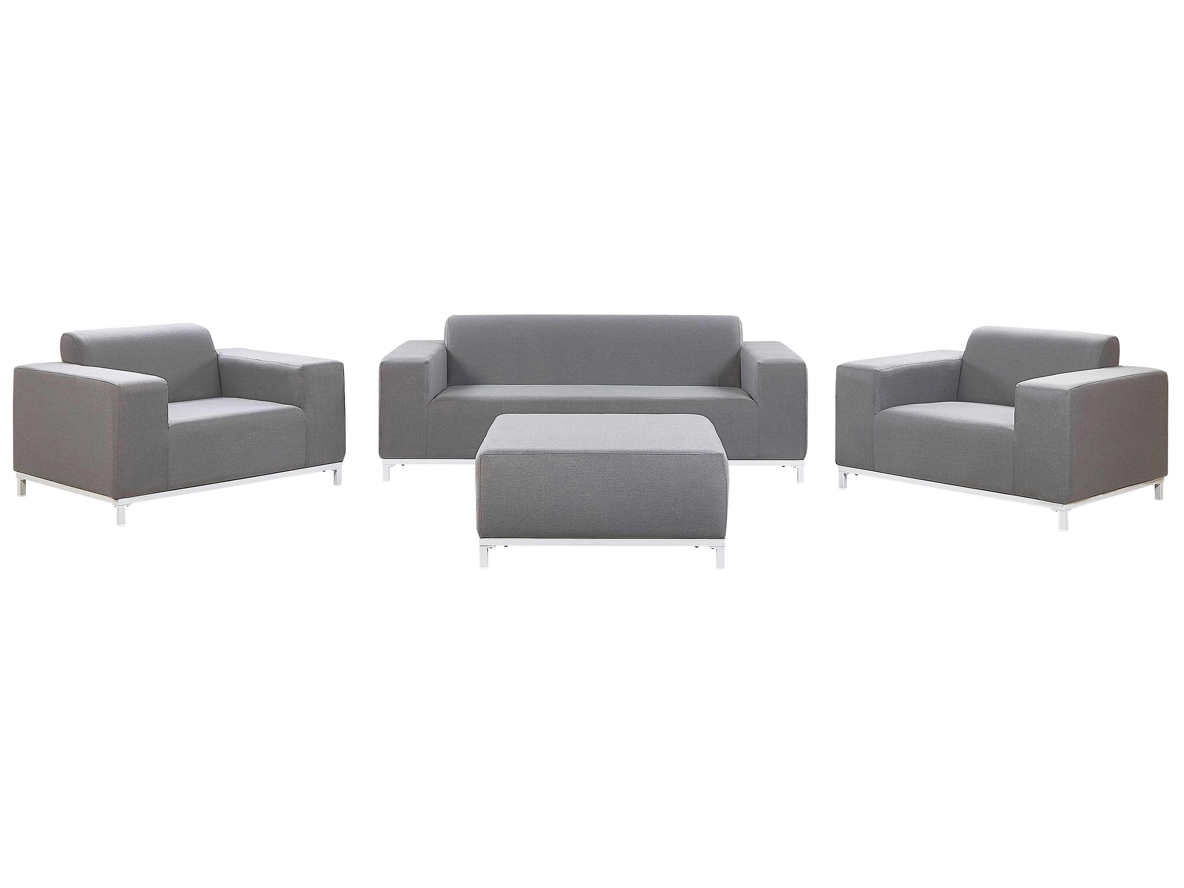 Garden Lounge Set with Table 5 Seater ROVIGO Grey