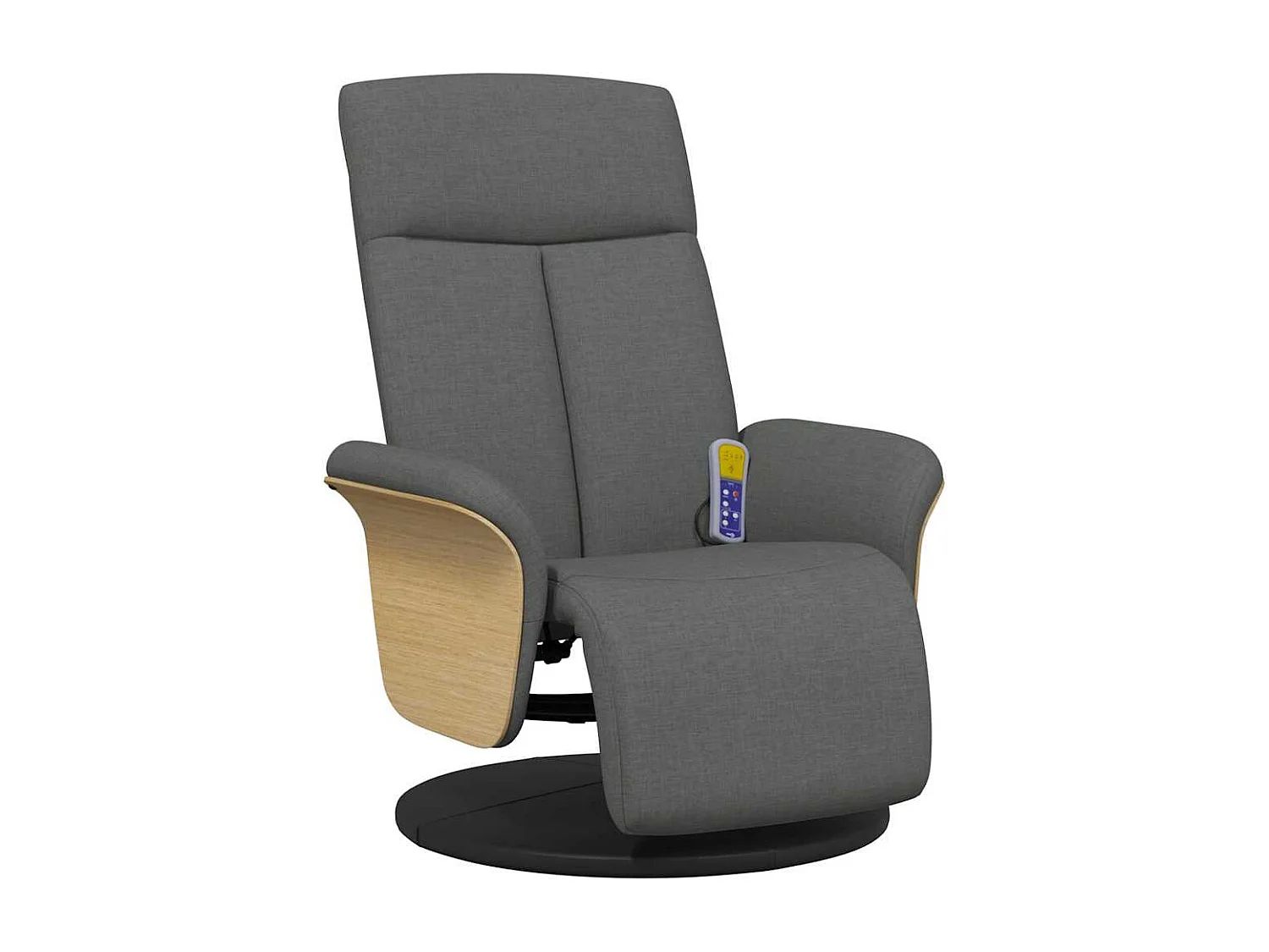 Fauteuil inclinable-Chaise-Fauteuil salon de massage avec repose-pieds gris foncé tissu SHL1502
