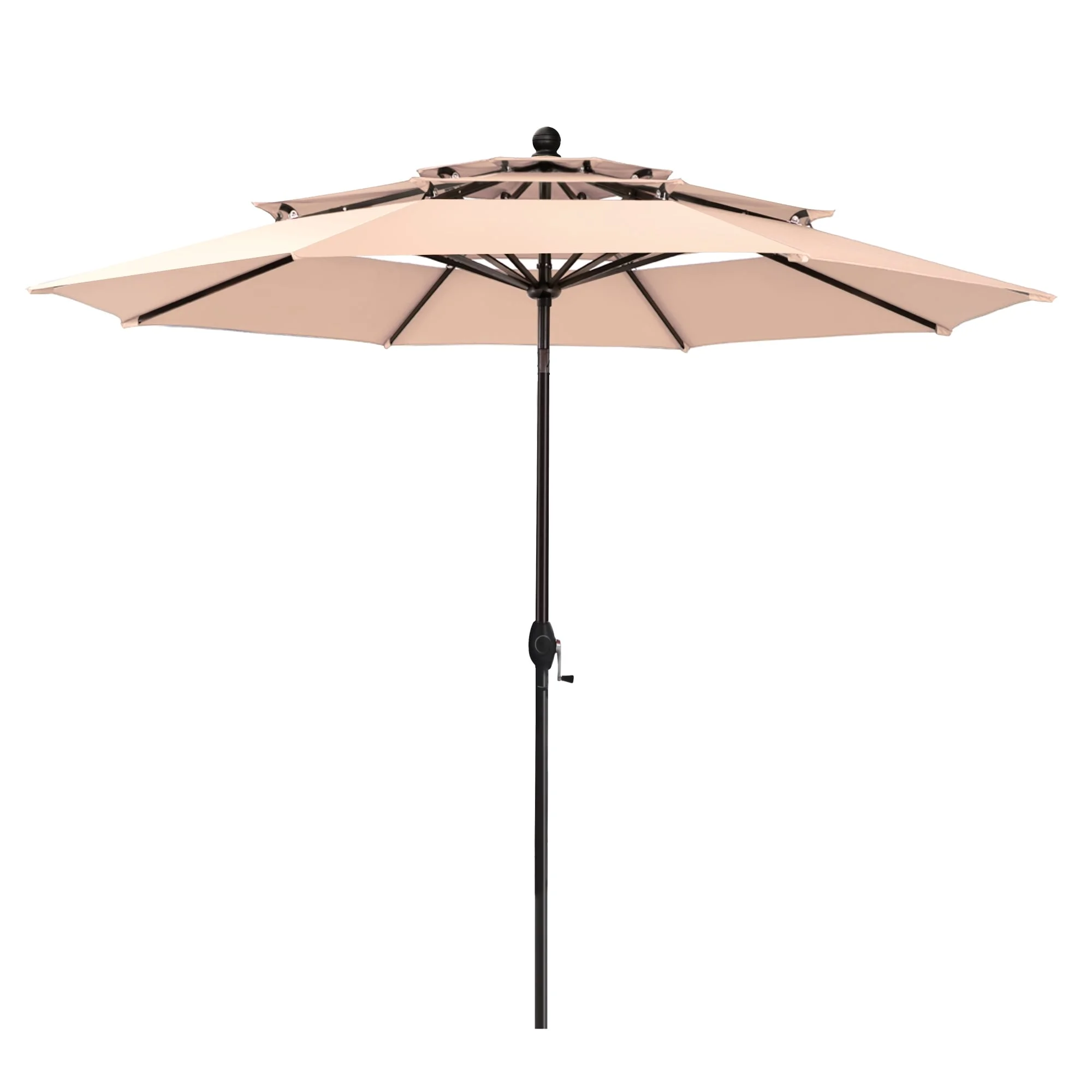 MAISON ARTS Outdoor 6-piece Patio Dining Set, 1 Square Metal table, 4 Adjustable Folding Chairs and 10ft Umbrella Red - Image 13