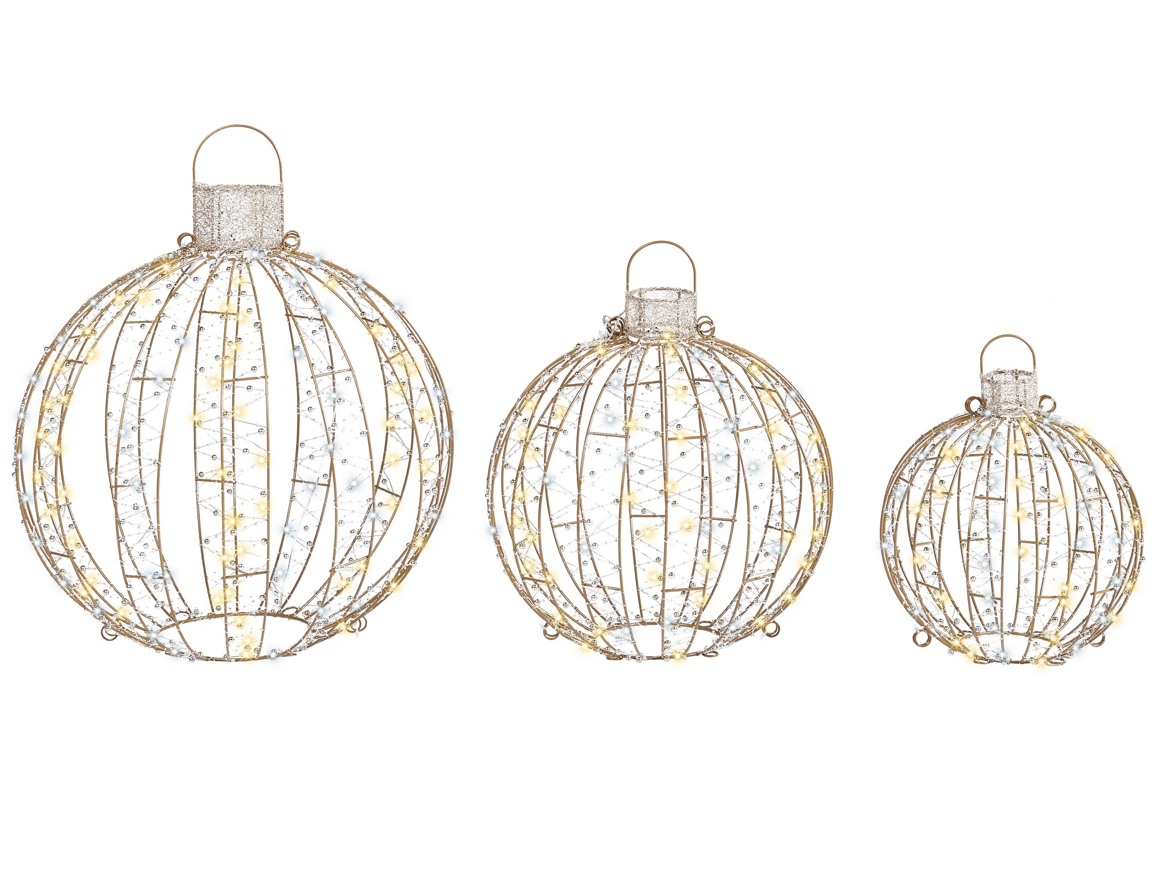 Outdoor Decoration LED GAROUR Bauble 65/50/40 cm Gold