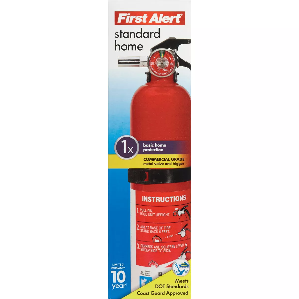 First Alert 1-A:10-B:C Rechargeable Home Fire Extinguisher