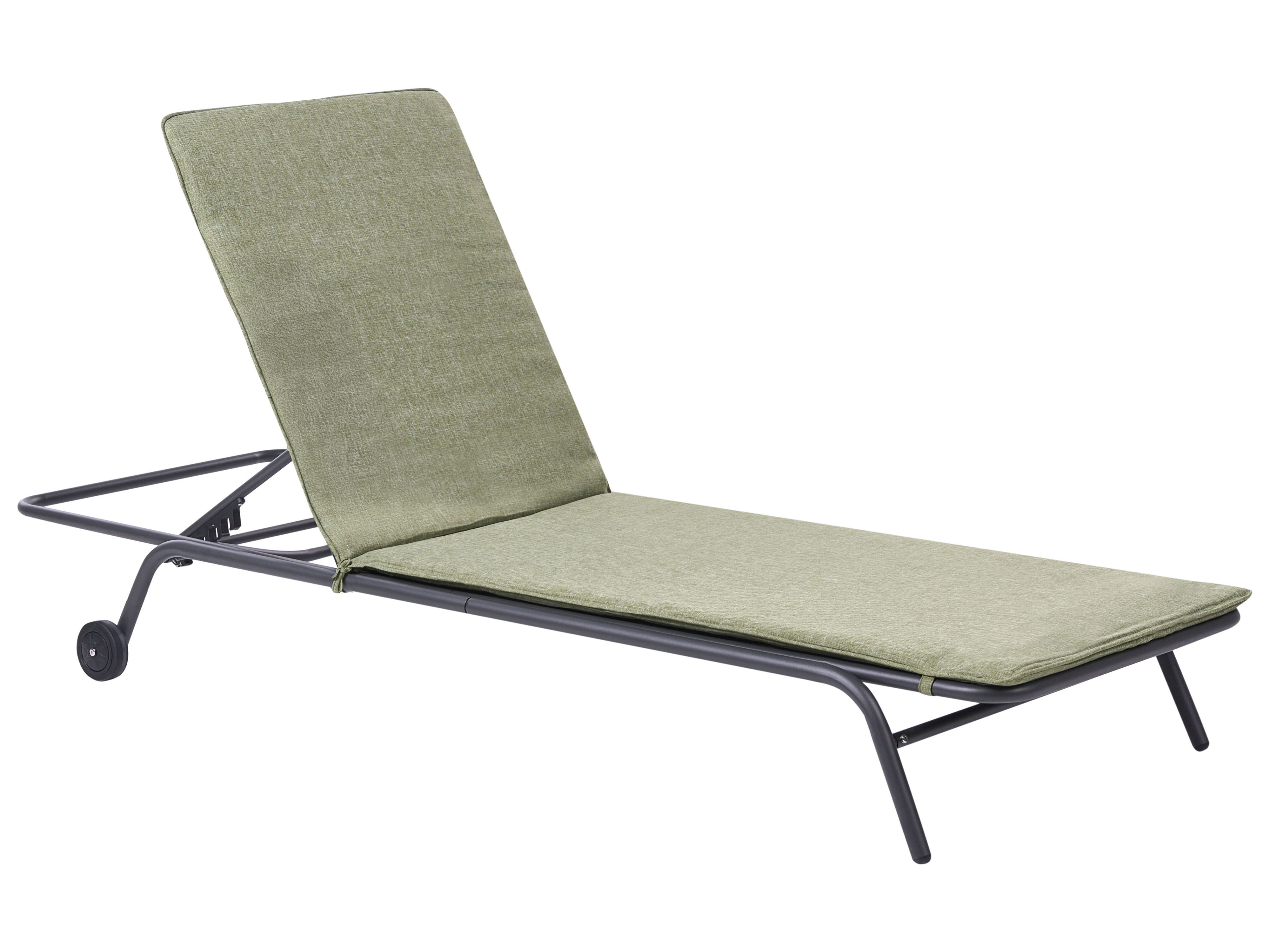 Sun Lounger VOLTERRA Metal Green