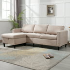 BALUS Convertible Sectional Sofa Set 3 Seat L Shaped Modular Sleeper Sofa Bed with Flexible Storage Ottoman Chaise Modern Sofa Couches for Living Room Apartment Office - Dark Grey