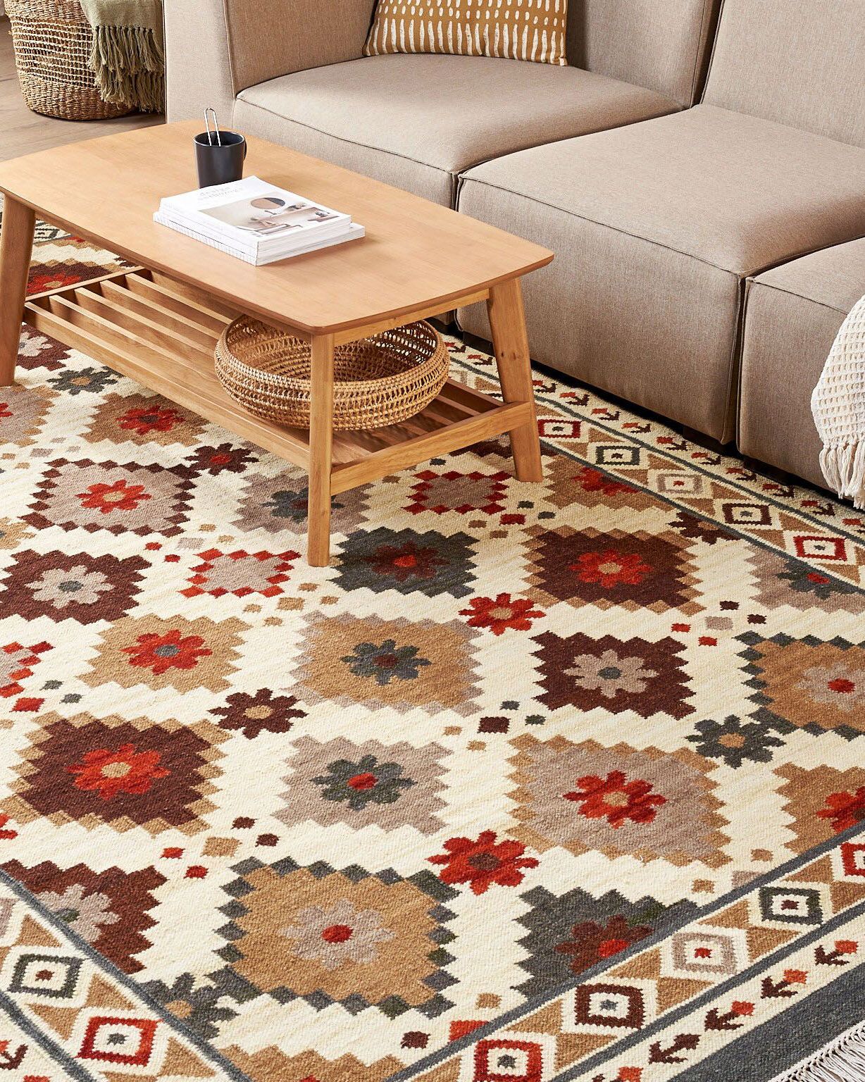 Rug GHUKASAVAN Multicolour 200 x 300 cm Wool Kilim