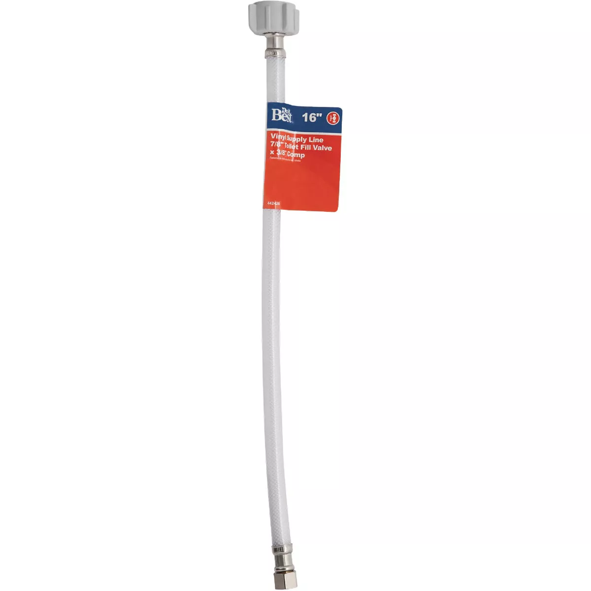 Do it Best 3/8 In. C x 7/8 In. BC Nut x 16 In. L Toilet Connector