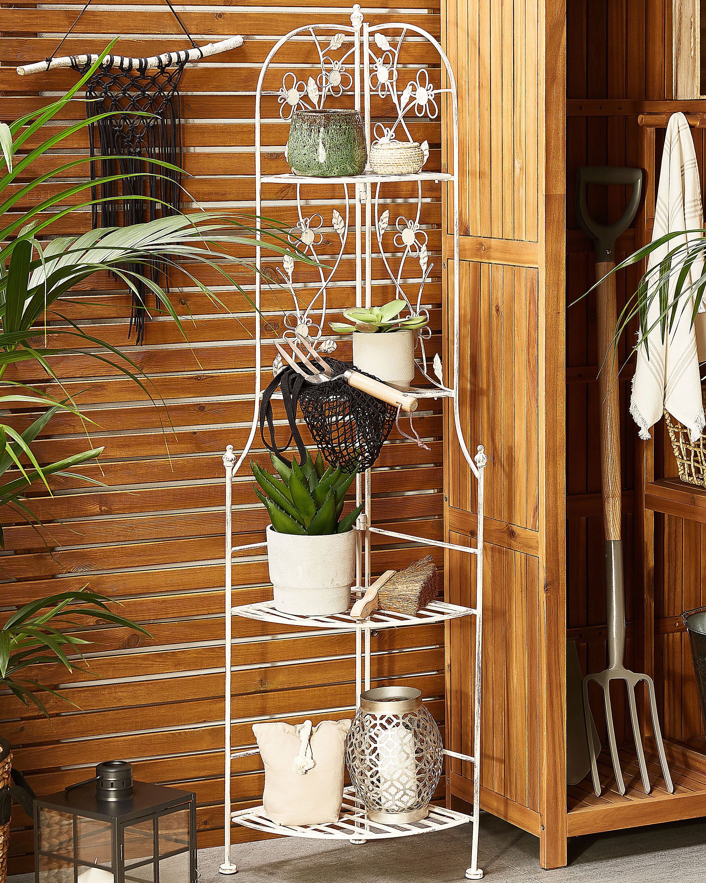 Corner Shelving Unit BIELLA Metal 35 cm 35 cm White