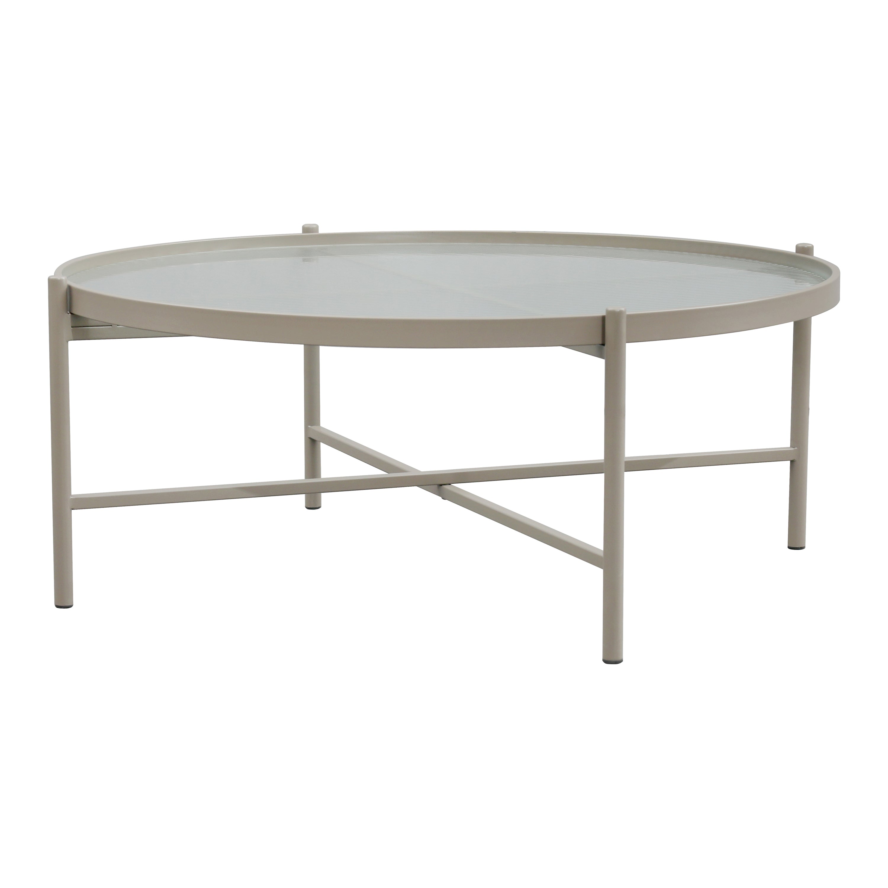 Blokker Oriel Bijzettafel H 32 x Ø 80 cm - Beige