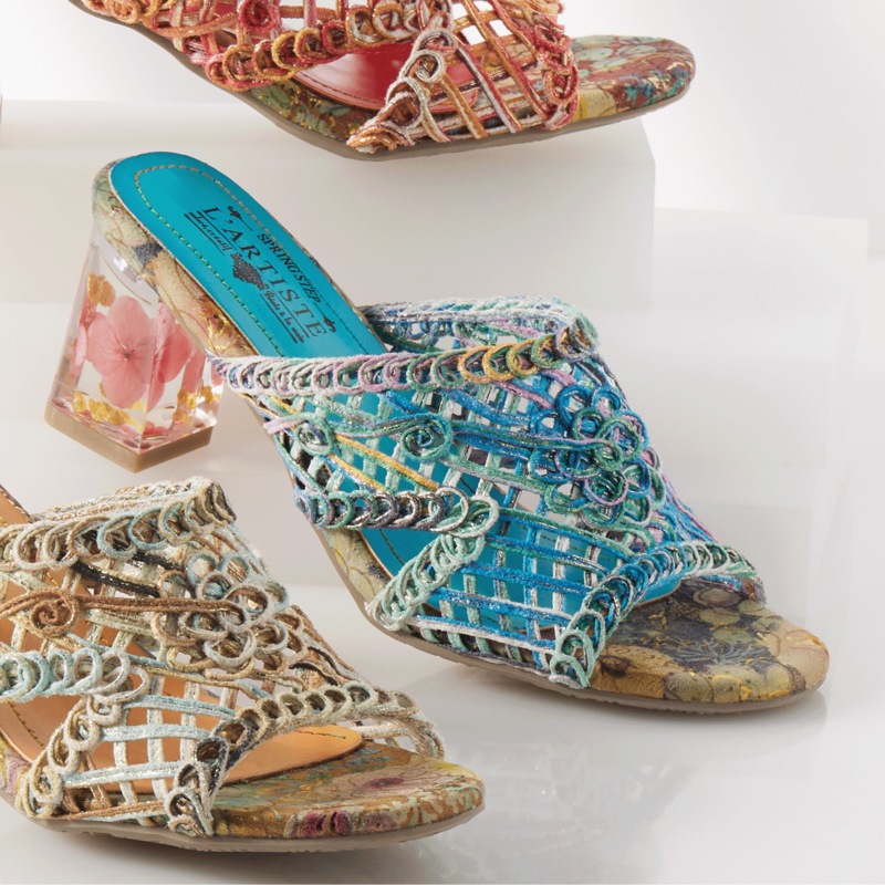 L'Artiste Lacyloops Slide by Spring Step - MIDNIGHT VELVET CATALOG