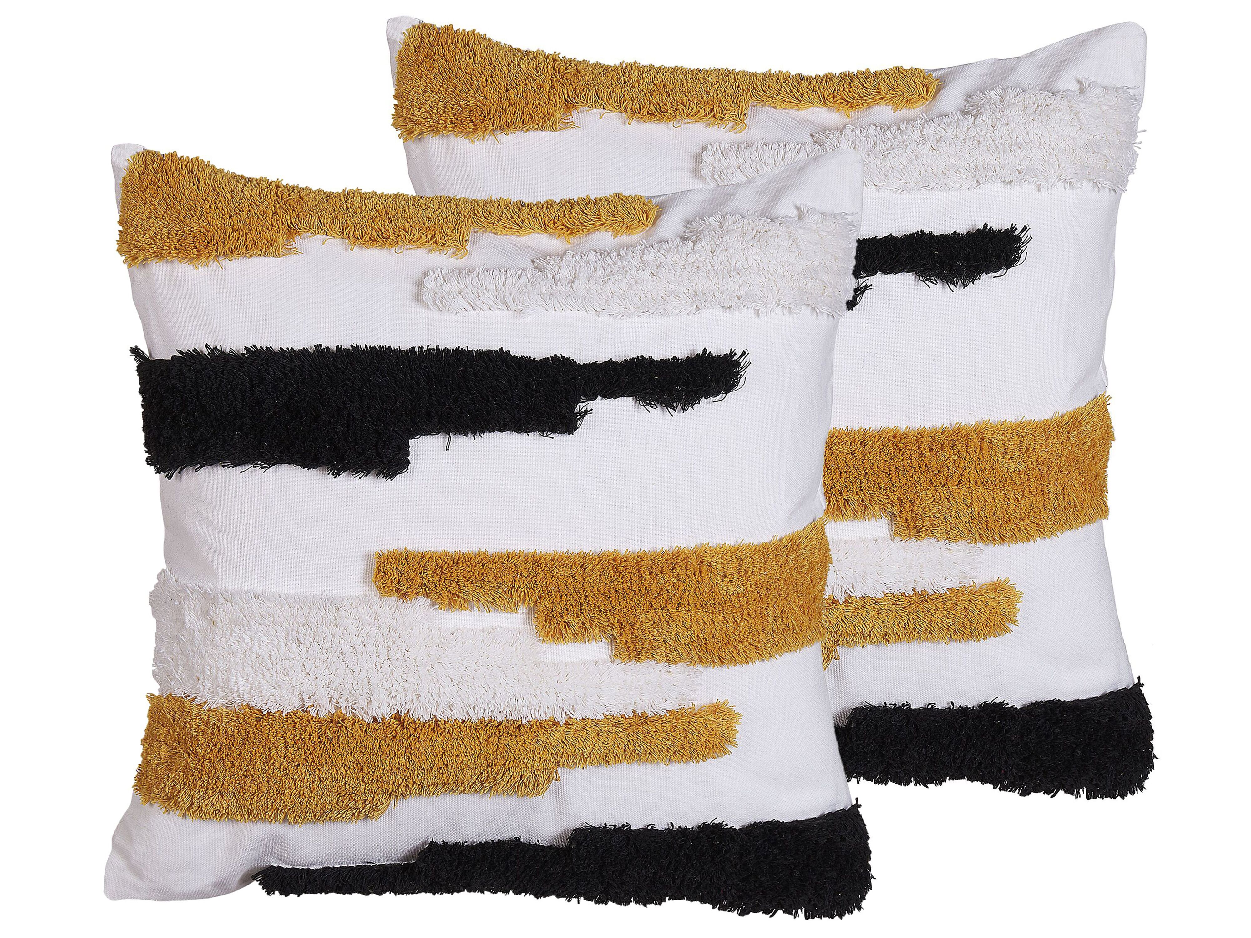 Set of 2 Decorative Cushions MONARDA 45 x 45 cm Multicolour Abstract Pattern