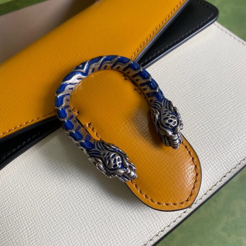 Replica Gucci Dionysus Mini Bag 421970 Orange White Leather1:1High-quality replica