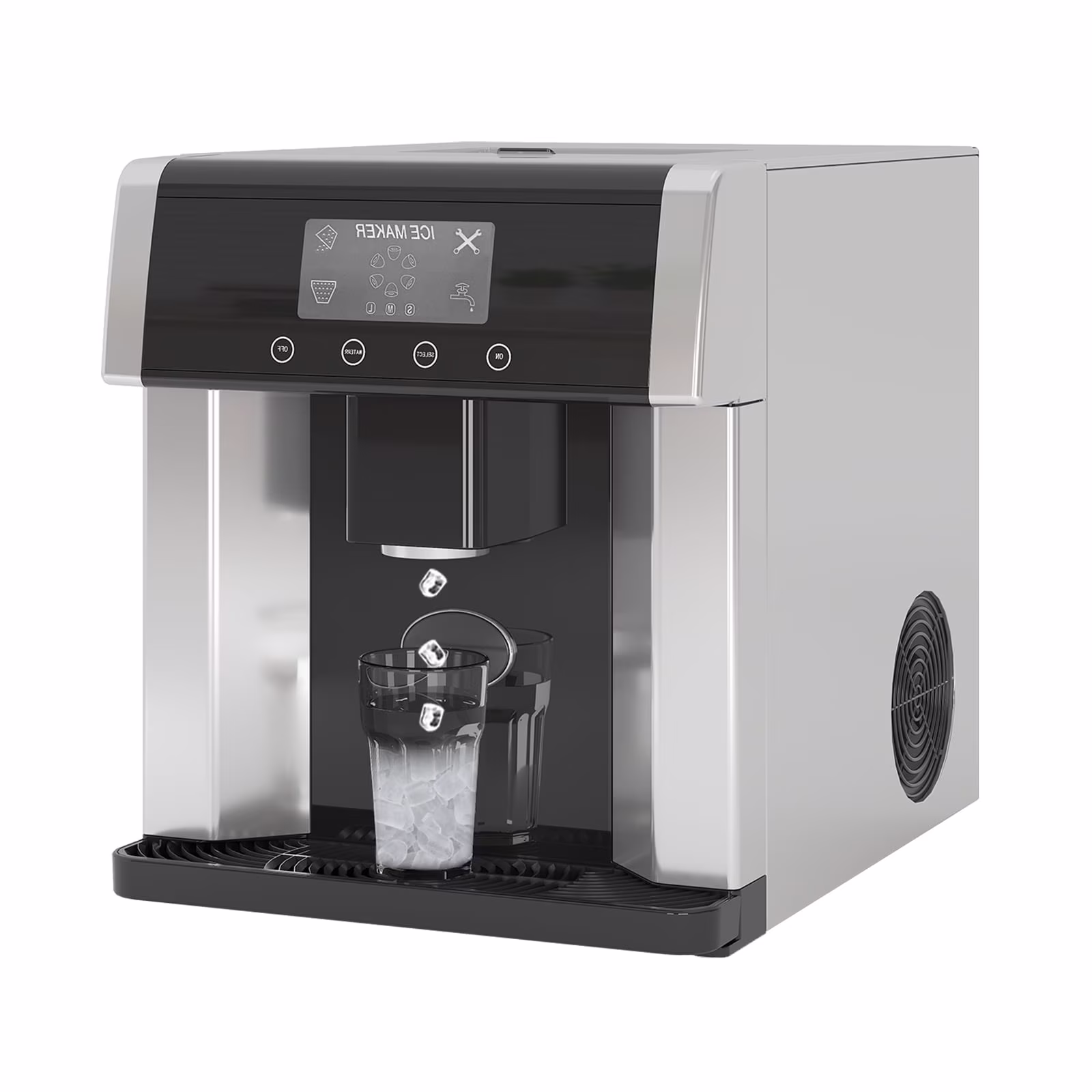 TABU 40Lbs/24H Countertop Ice Maker Machine,3 in 1 Ice Maker with Water Dispenser,Crushed Ice,Black - Image 5