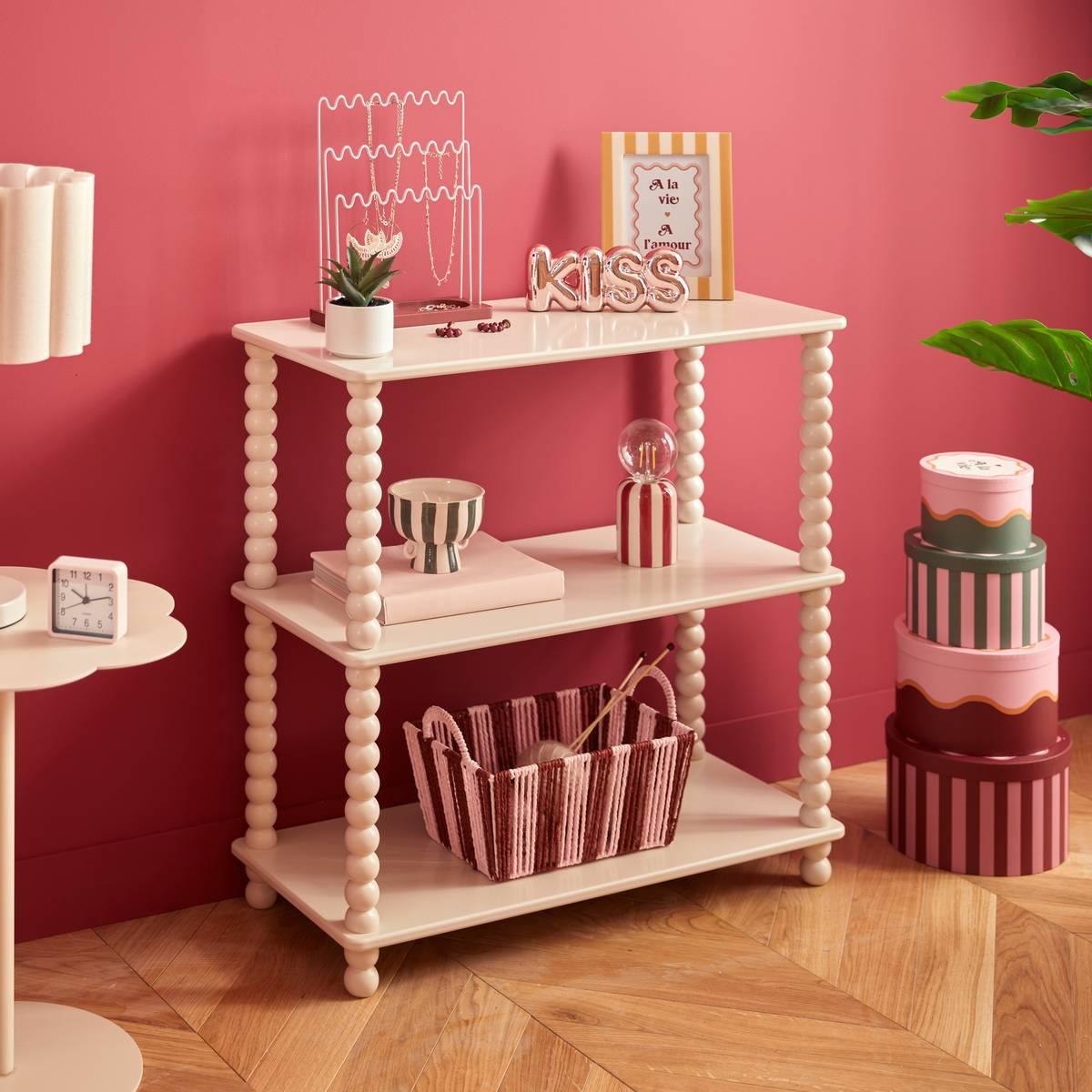 2-tier Shelves "Chamlo" Ivory, 75x34 cm