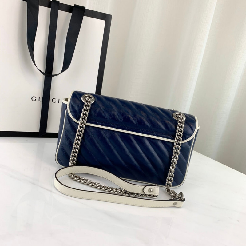 Replica Gucci Gg Marmont Small Shoulder Bag 443497 Blue1:1High-quality replica