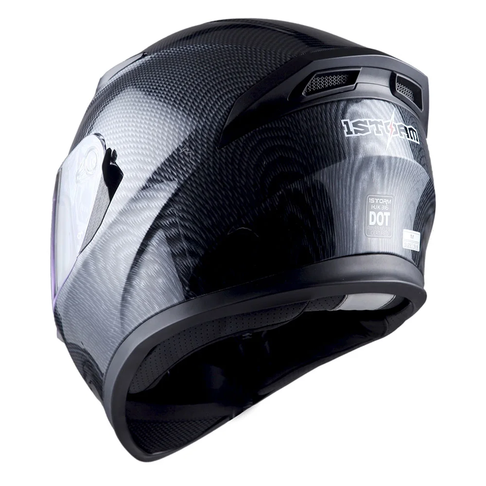 1Storm Motorcycle Modular Full Face Flip up Dual Visor Helmet + Spoiler + Motorcycle Bluetooth Headset: HJK316 Mechanic Red - Image 25
