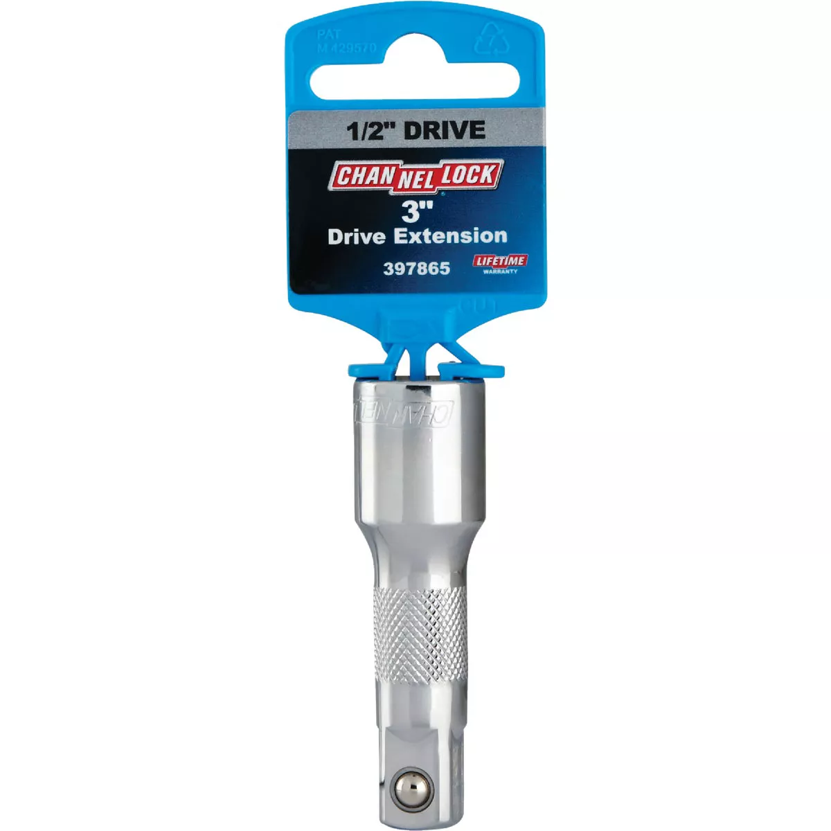 Channellock 1/2 In. Drive 3 In. Long Socket Extension with Textured Band